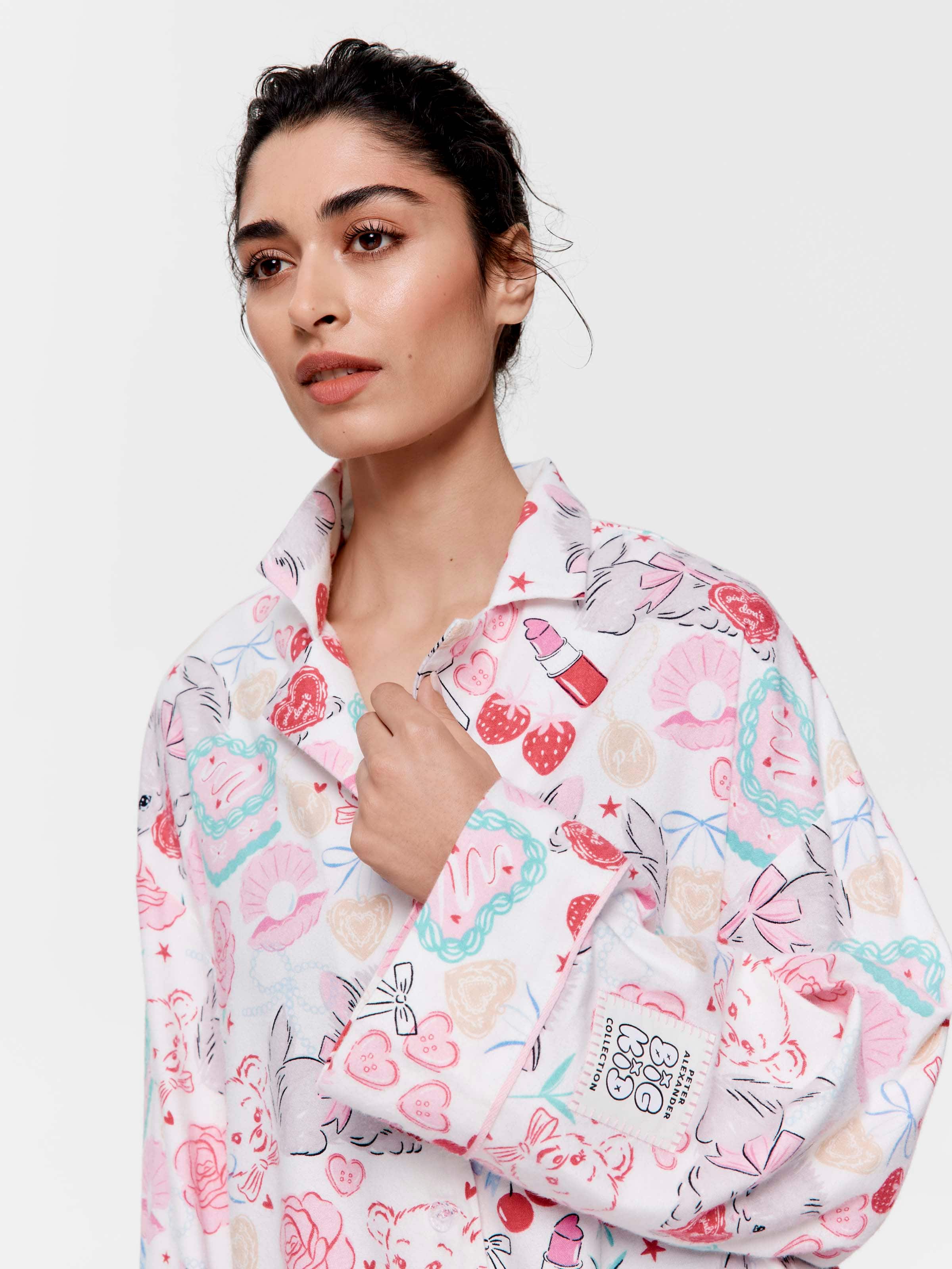 Big Kid Vintage Assorted Fun Bamboo Flannelette Oversized Pj Set
