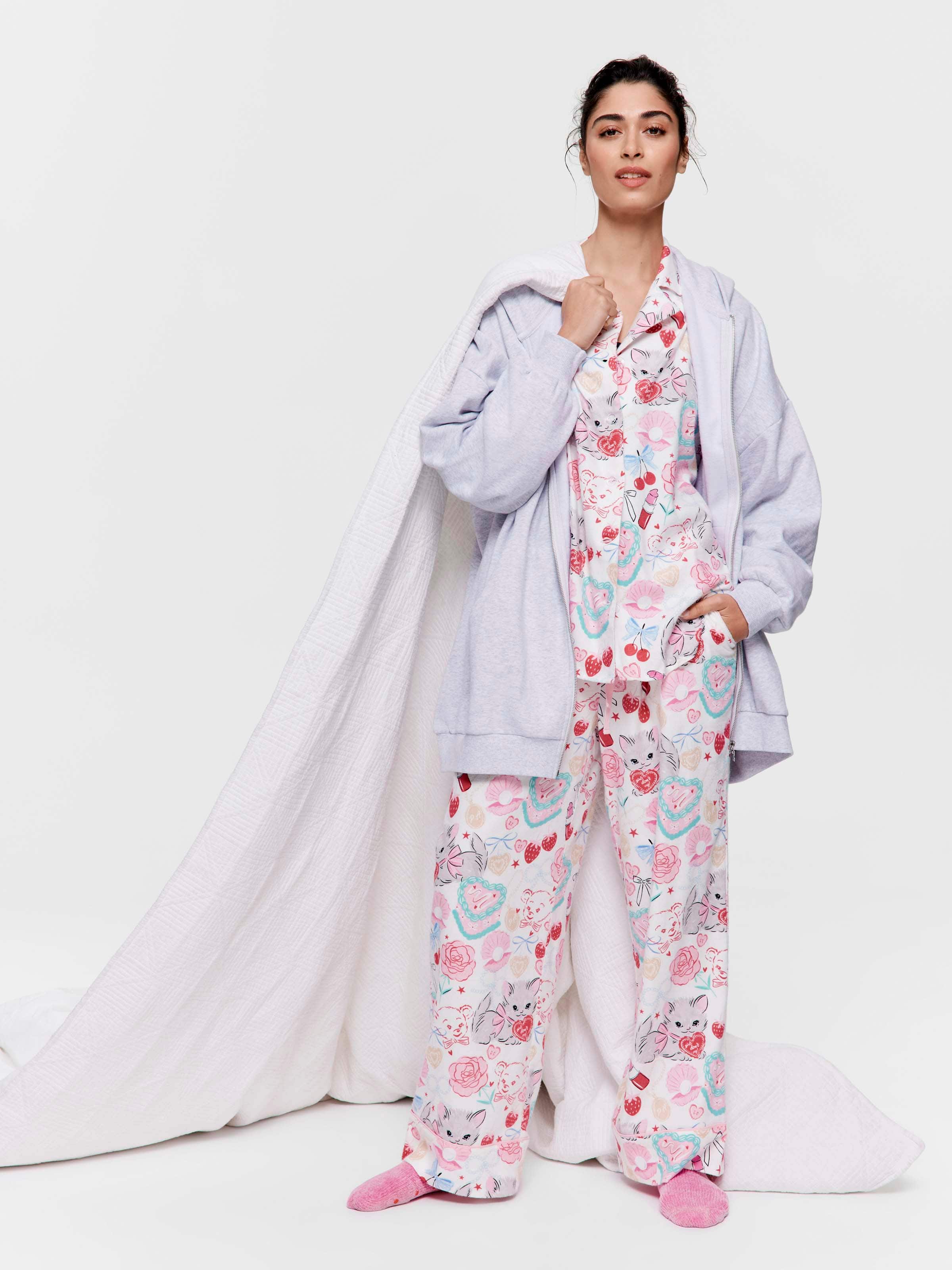 Big Kid Vintage Assorted Fun Bamboo Flannelette Oversized Pj Set