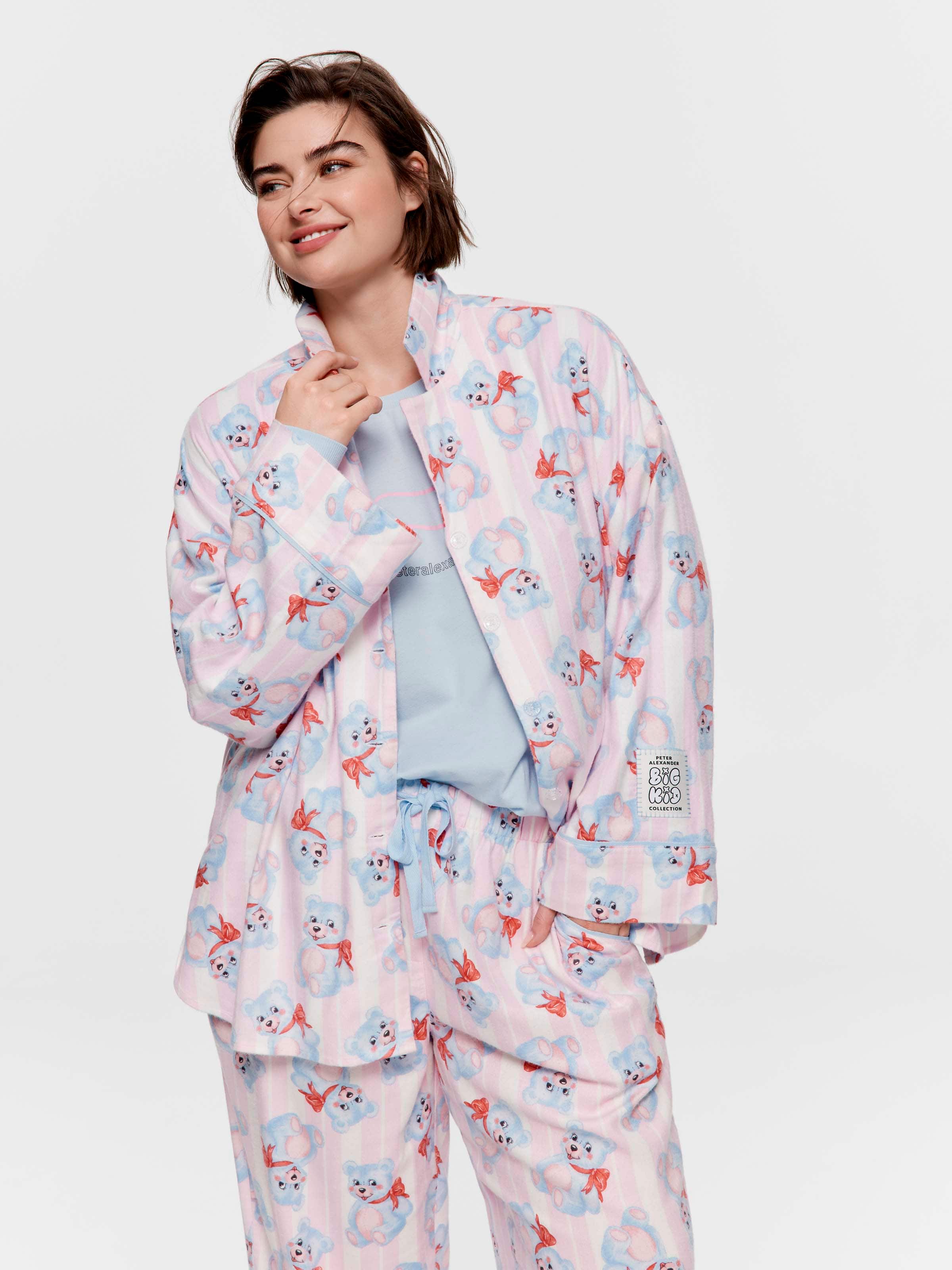 P.A. Plus Big Kid Vintage Teddy Bamboo Flannelette Oversized Pj Set