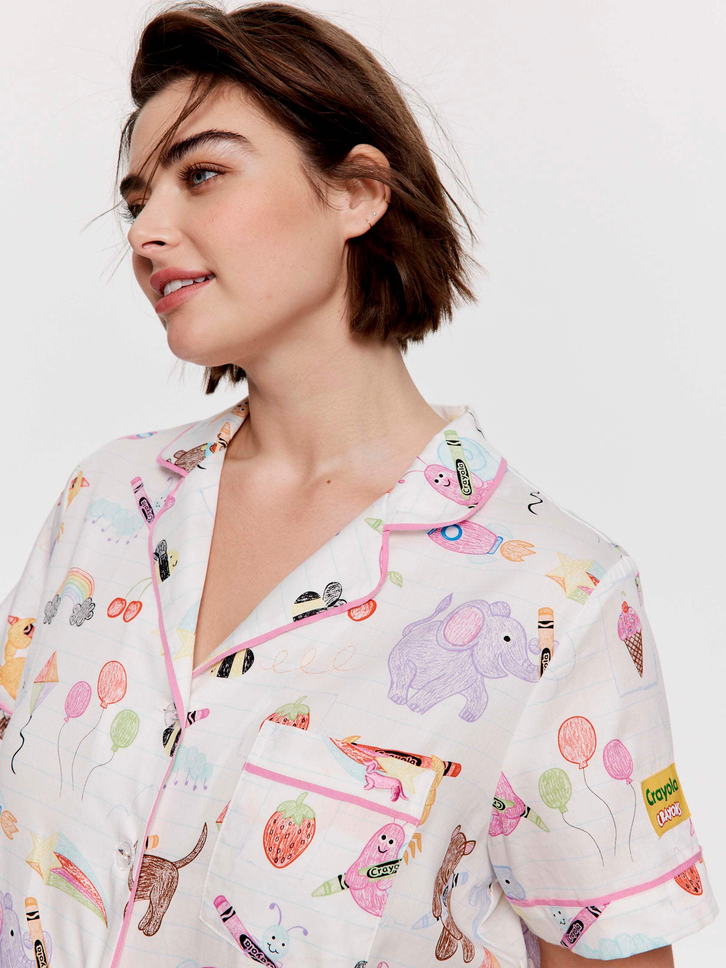 P.A. Plus Crayola 100% Cotton Shortie Pj Set