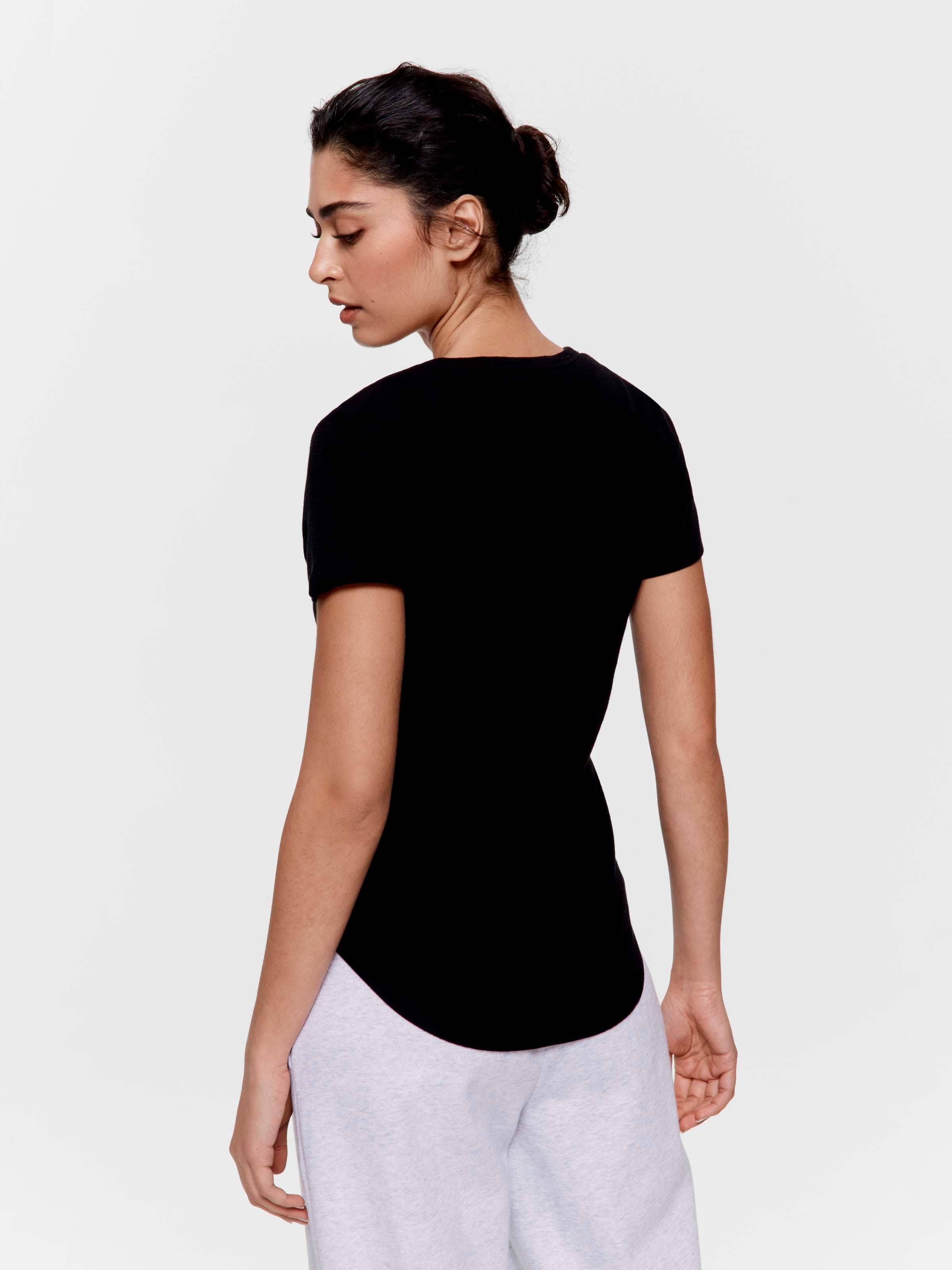 Black Waffle Henley Tee