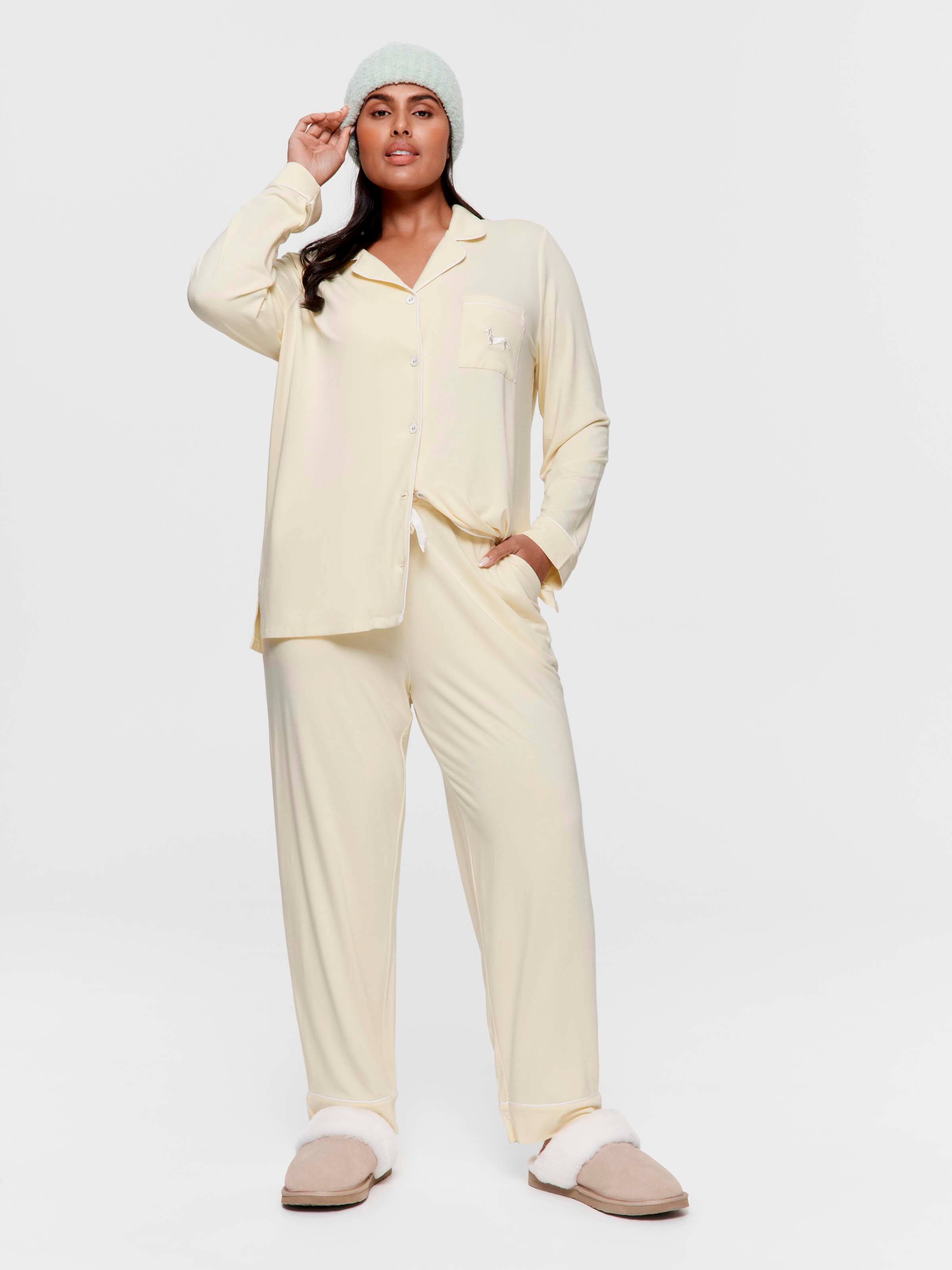 P.A. Plus Butter Bamboo Jersey Long Pj Set