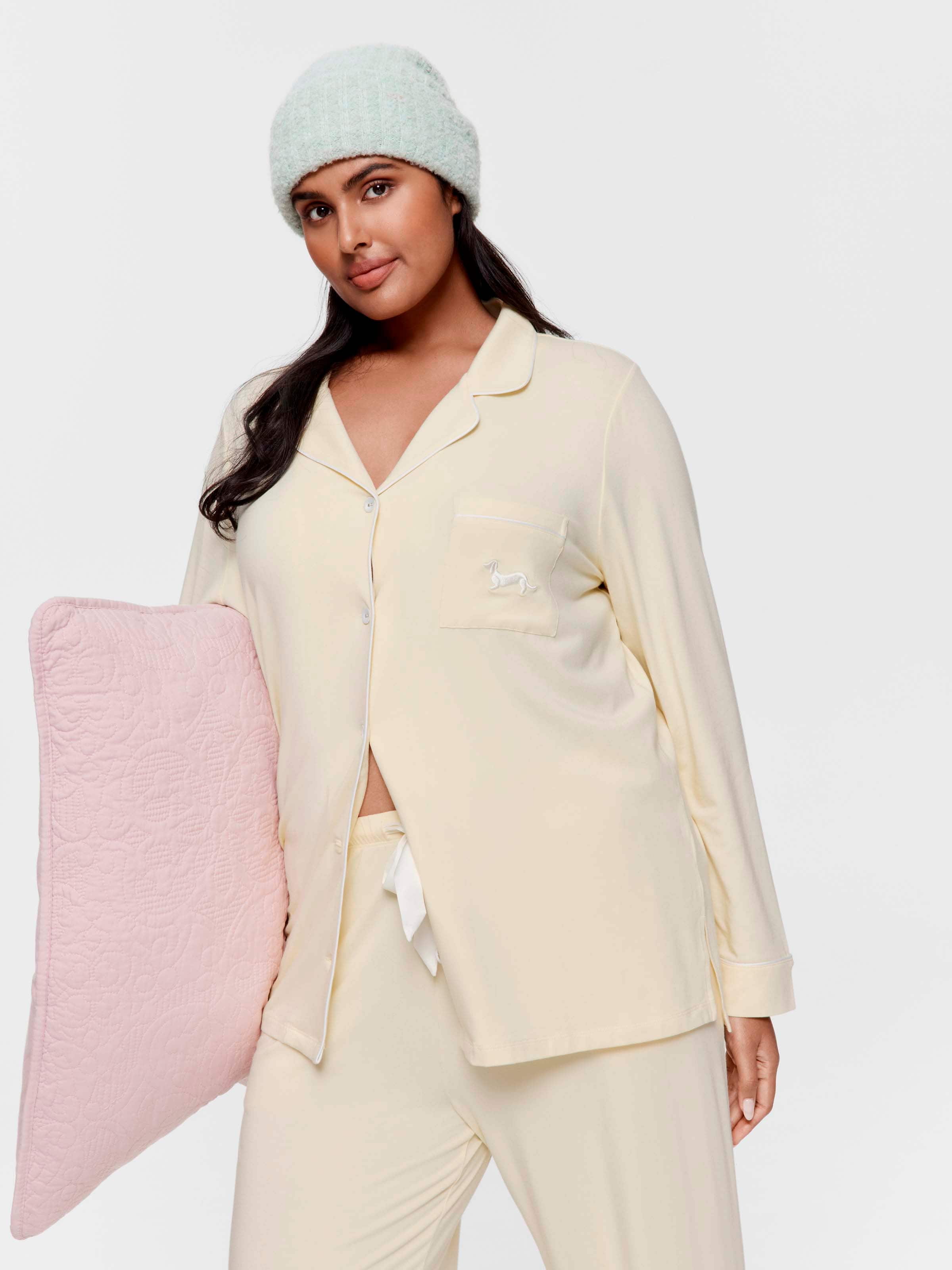P.A. Plus Butter Bamboo Jersey Long Pj Set