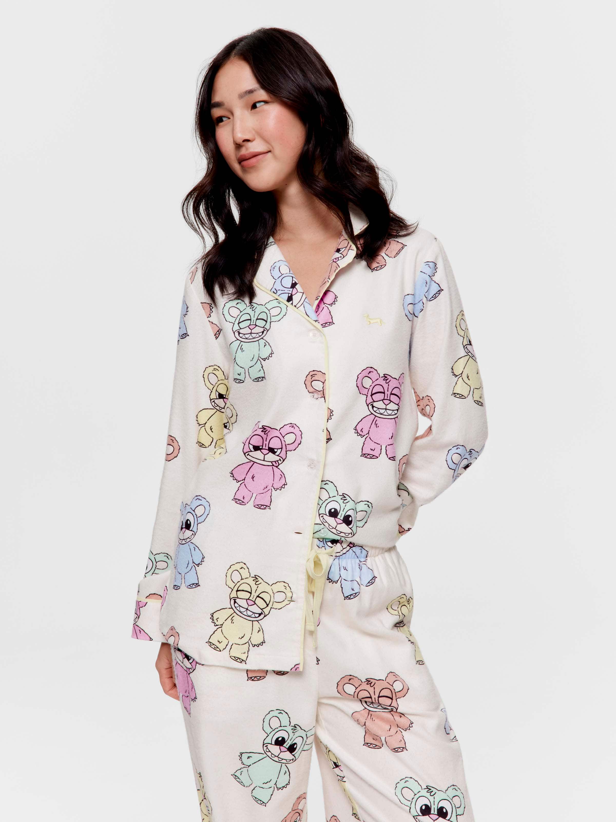 Scare Bear Bamboo Flannelette Classic Pj Set