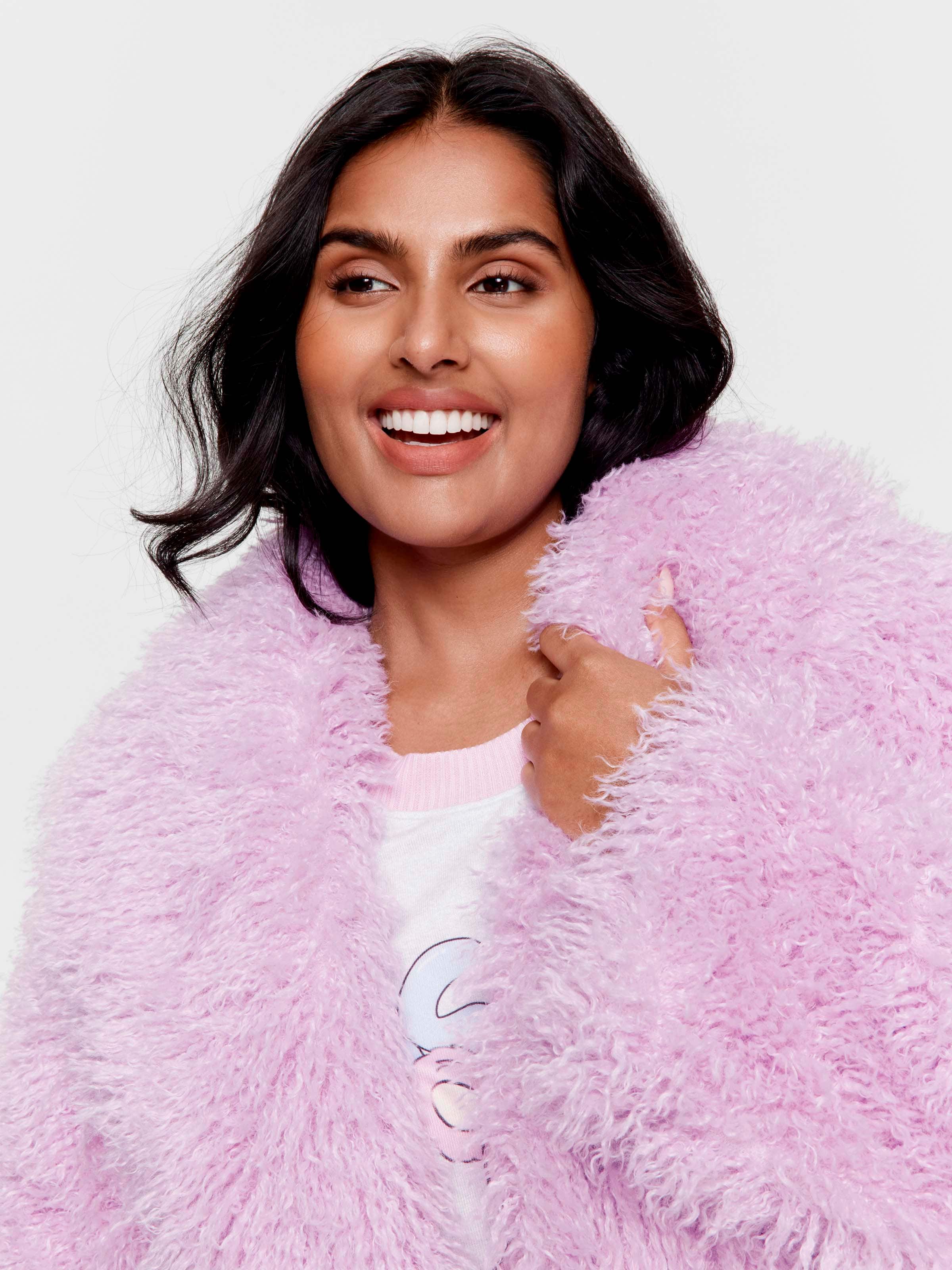 P.A. Plus Lilac Fur Shrug