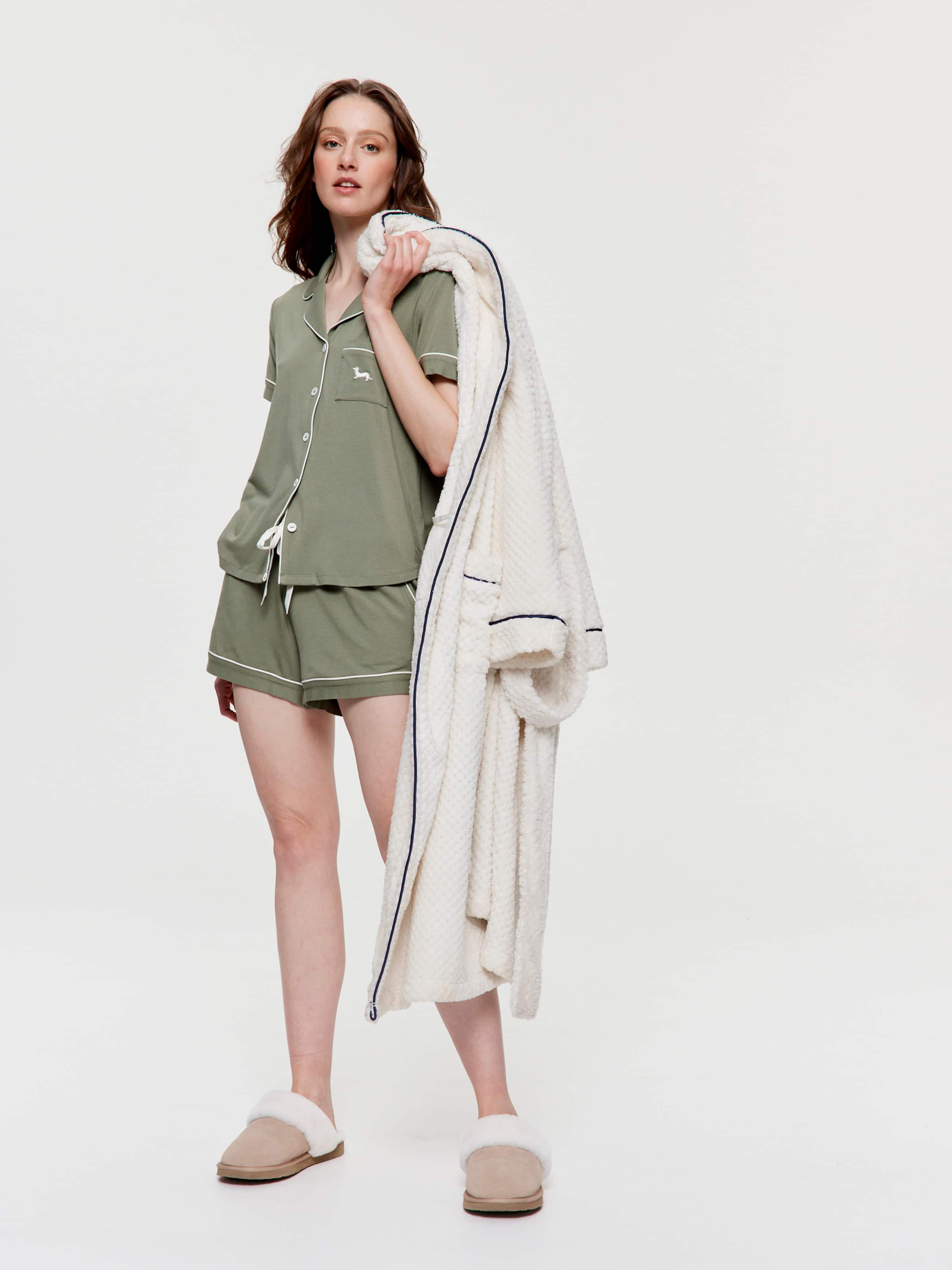 Sage Bamboo Jersey Shortie Pj Set