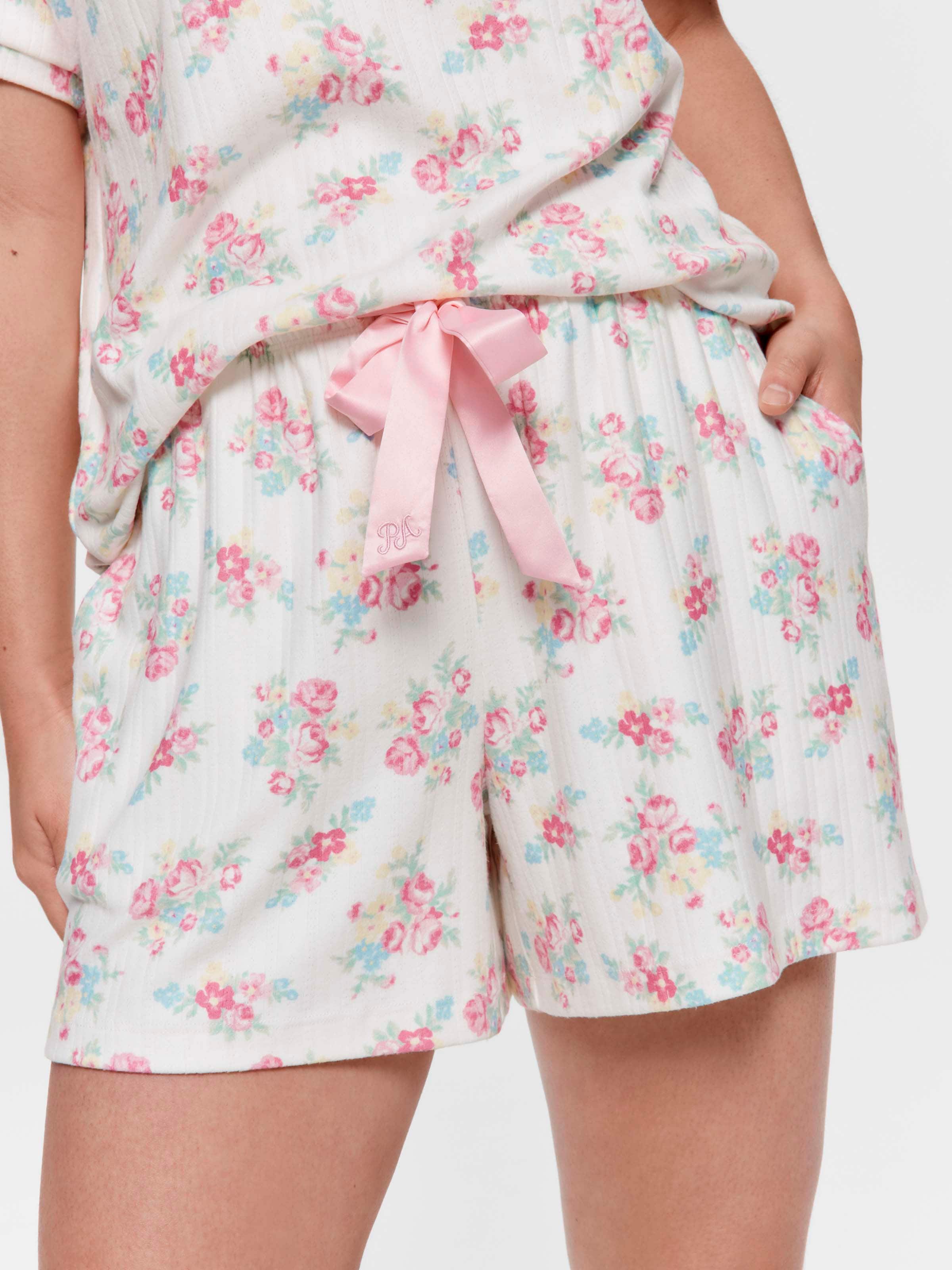 Ditsy Floral Pointelle Mid Short
