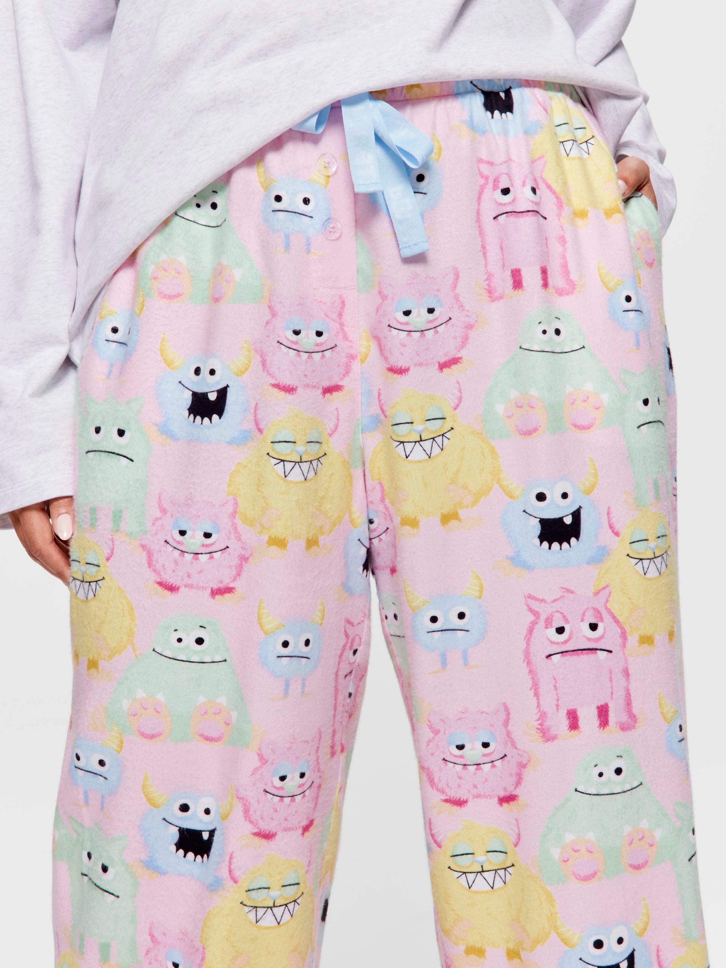 P.A. Plus Monsters Bamboo Flannelette Classic Pj Pant
