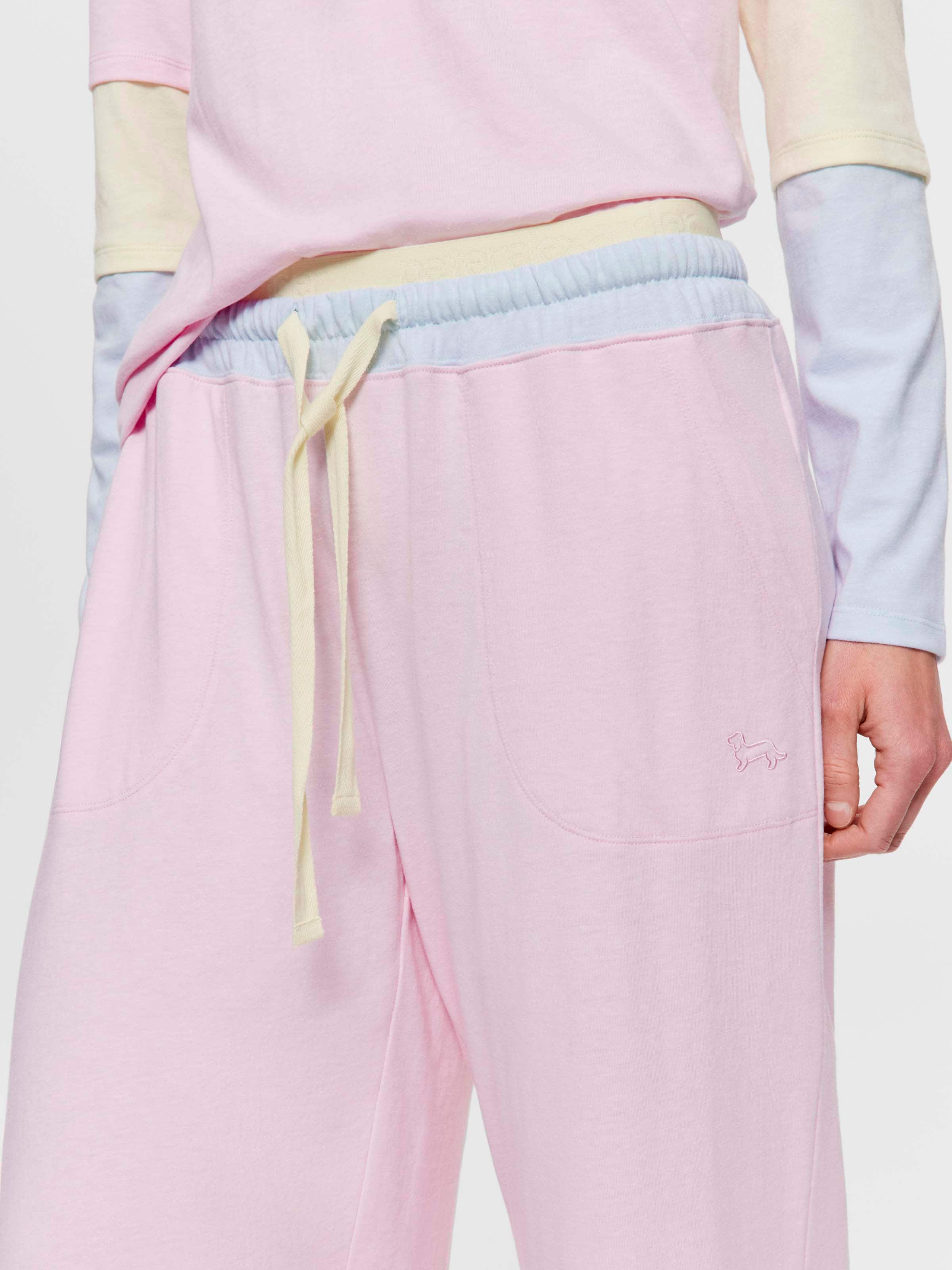 Contrast Block Wide Leg Pj Pant