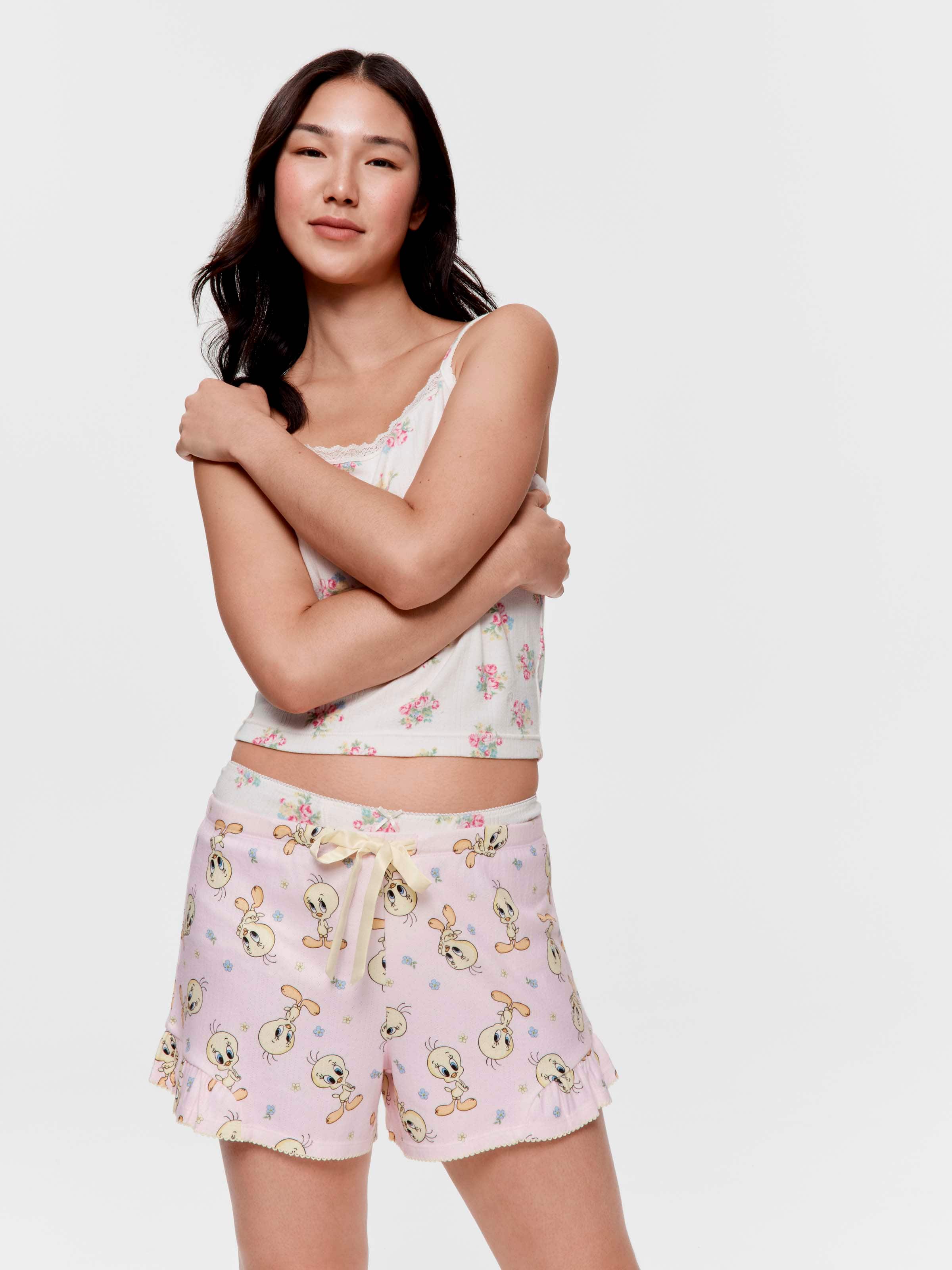 Looney Tunes Tweety Pointelle Mini Frill Short