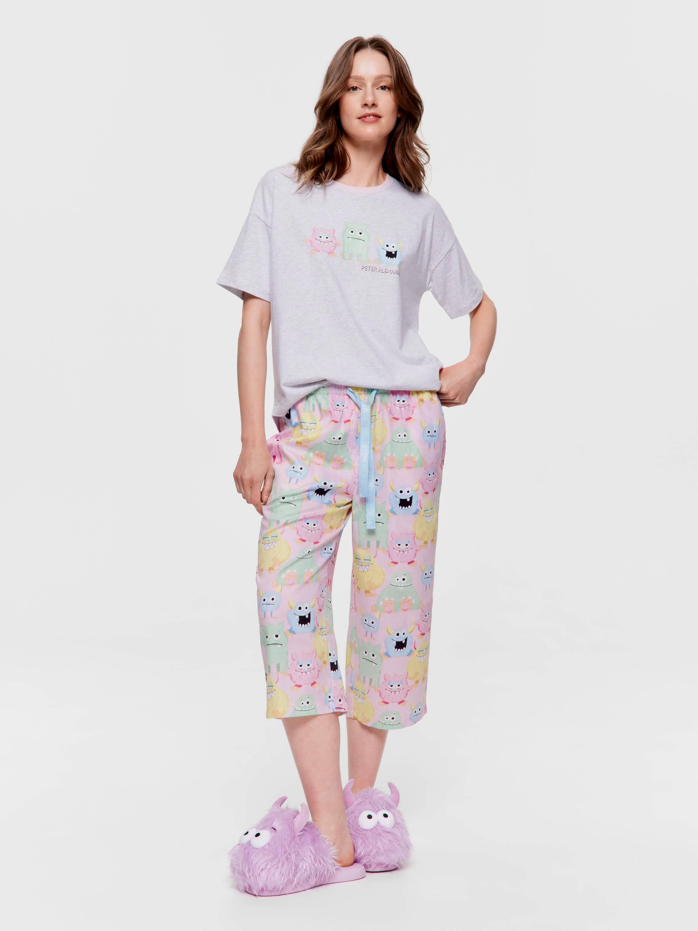 Monsters 100% Cotton 3/4 Pj Pant