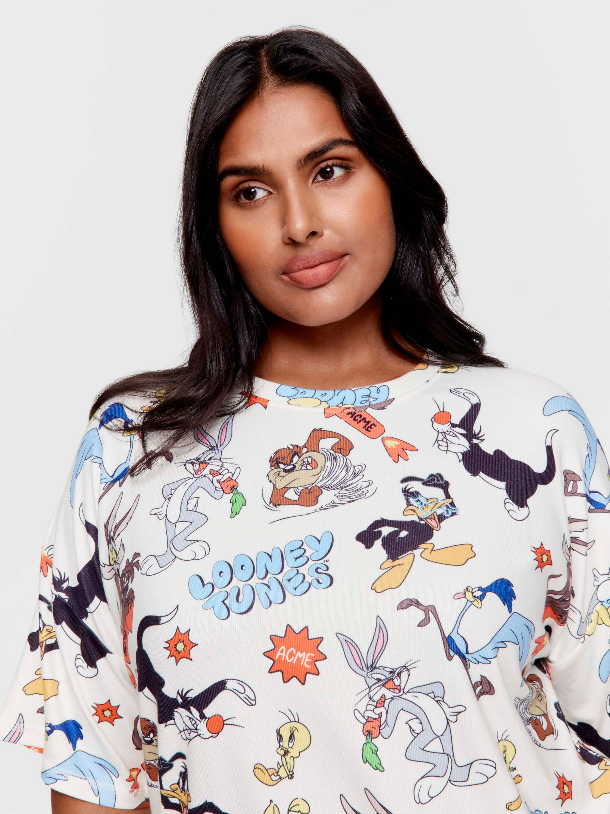 P.A. Plus Looney Tunes Plush Shortie Pj Set