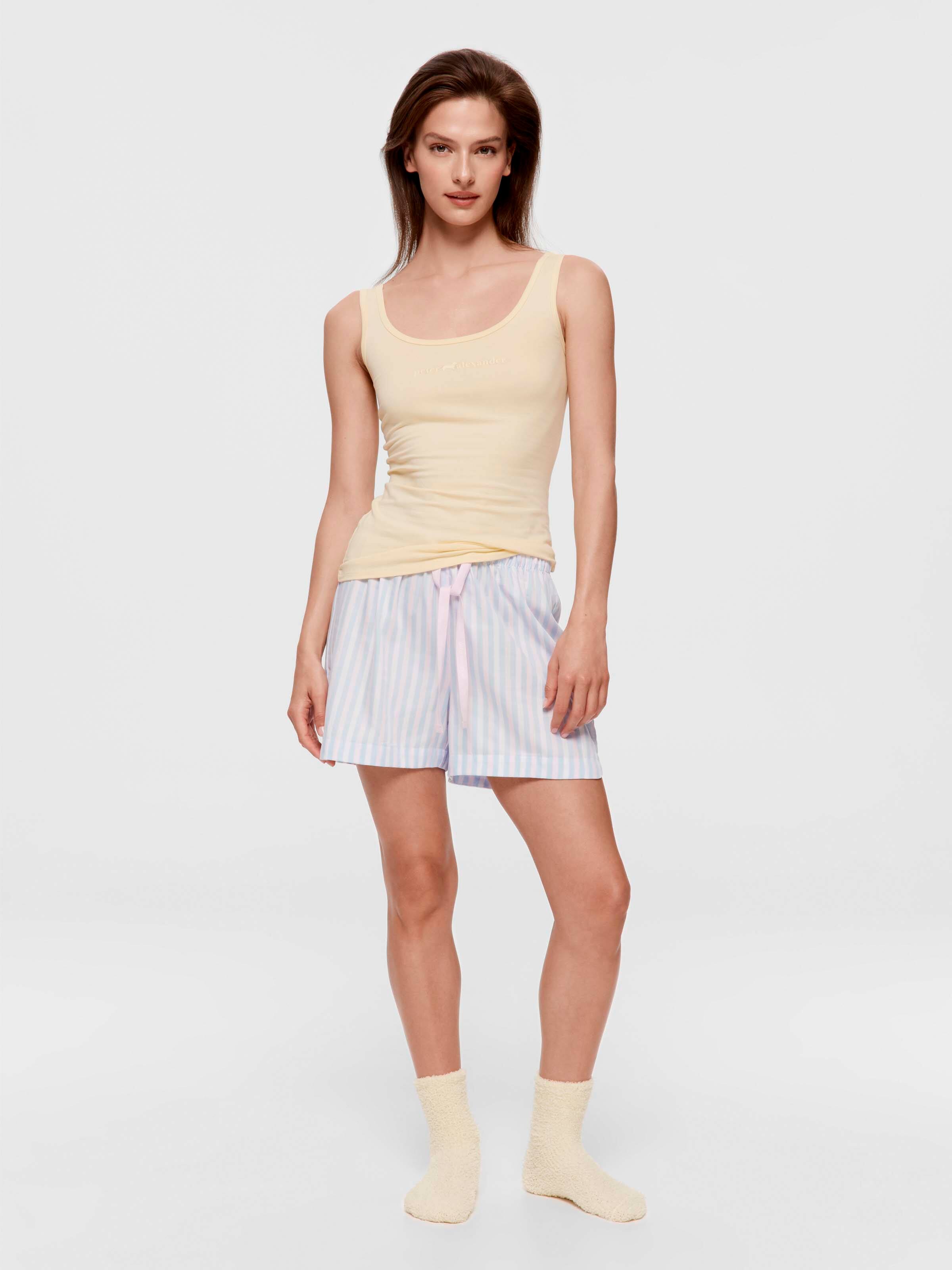 Blue Stripe 100% Cotton Gerri Short