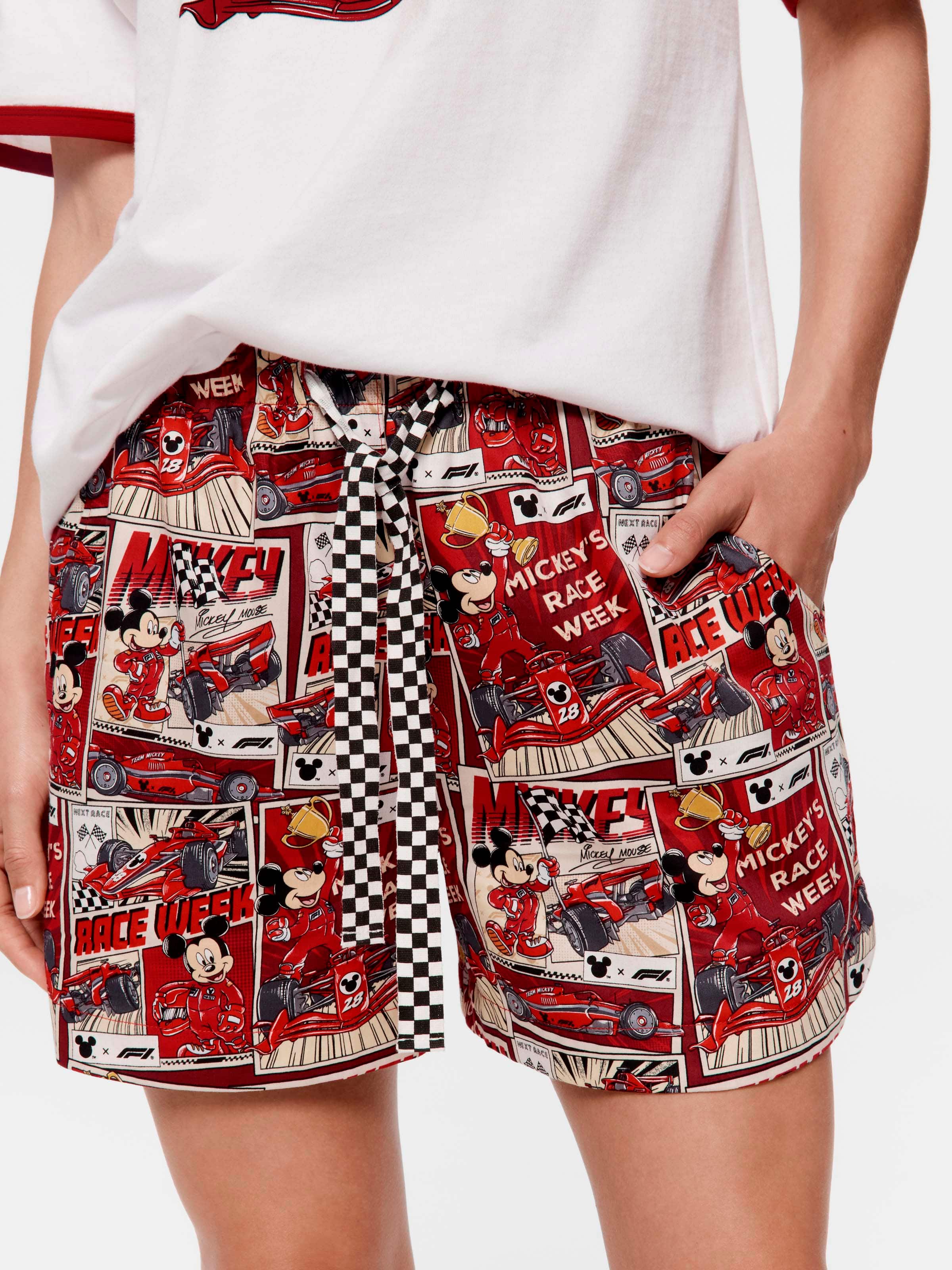 F1 X Mickey Mouse 100% Cotton Gerri Short