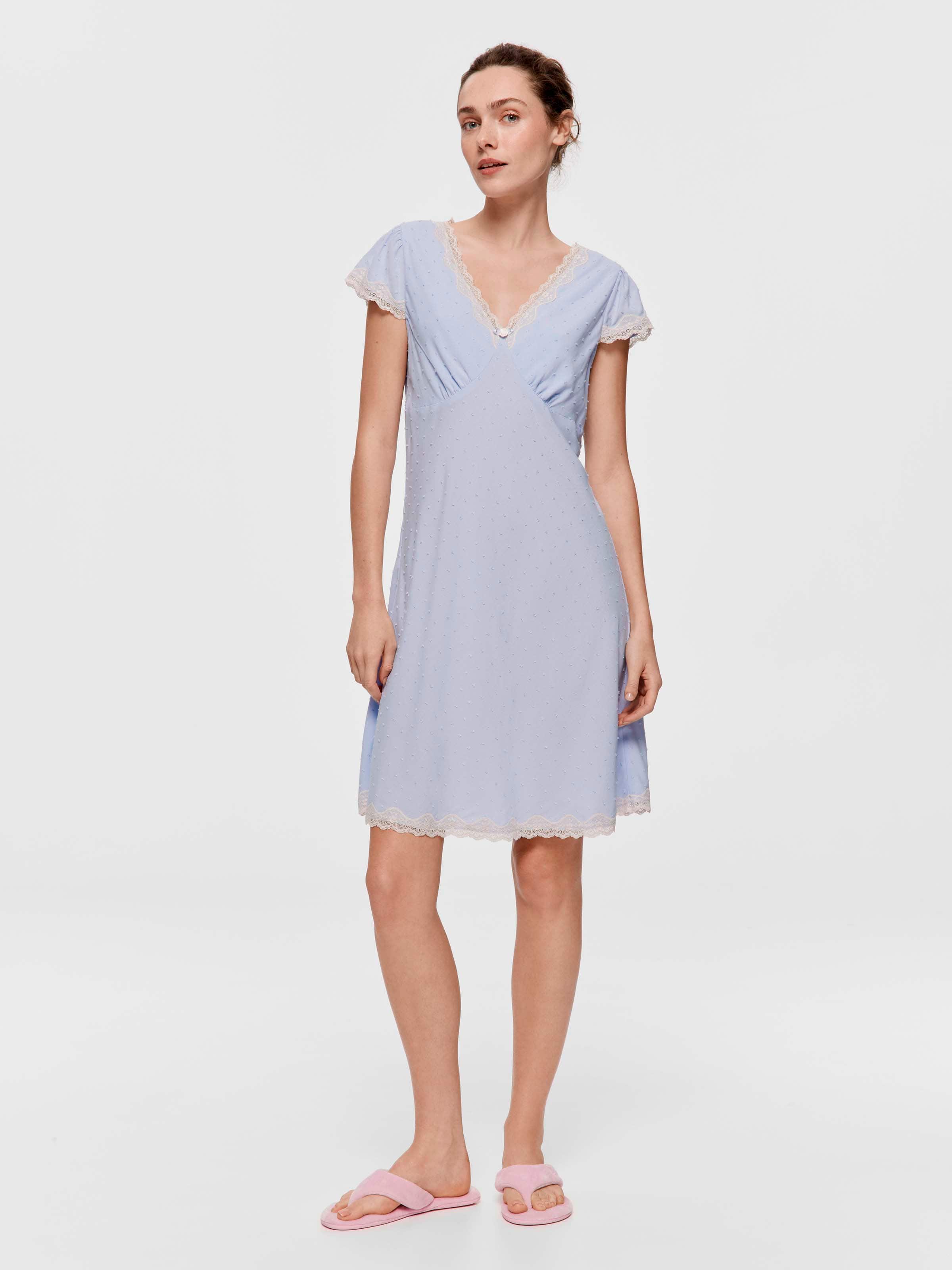Vintage Lace Trim Fashion Nightie