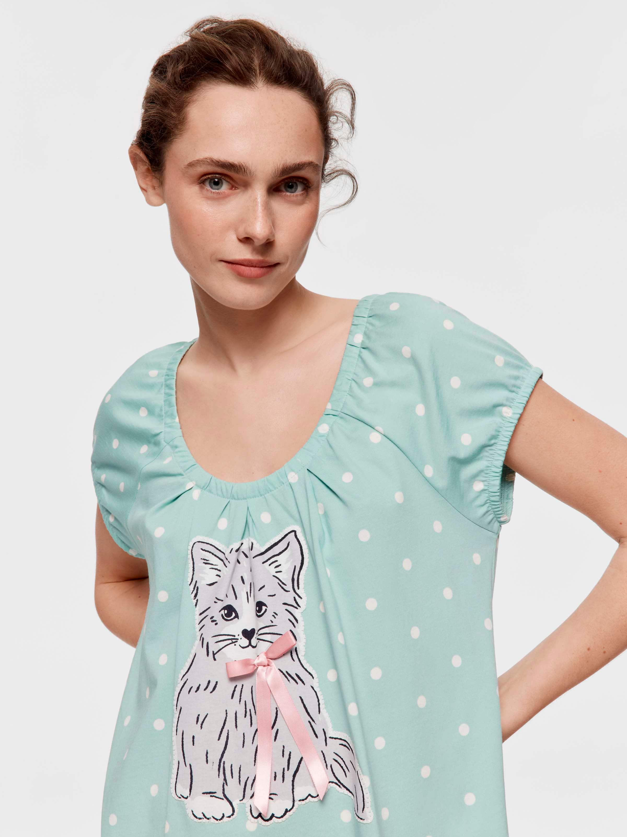 Vintage Cat 100% Cotton Fashion Nightie