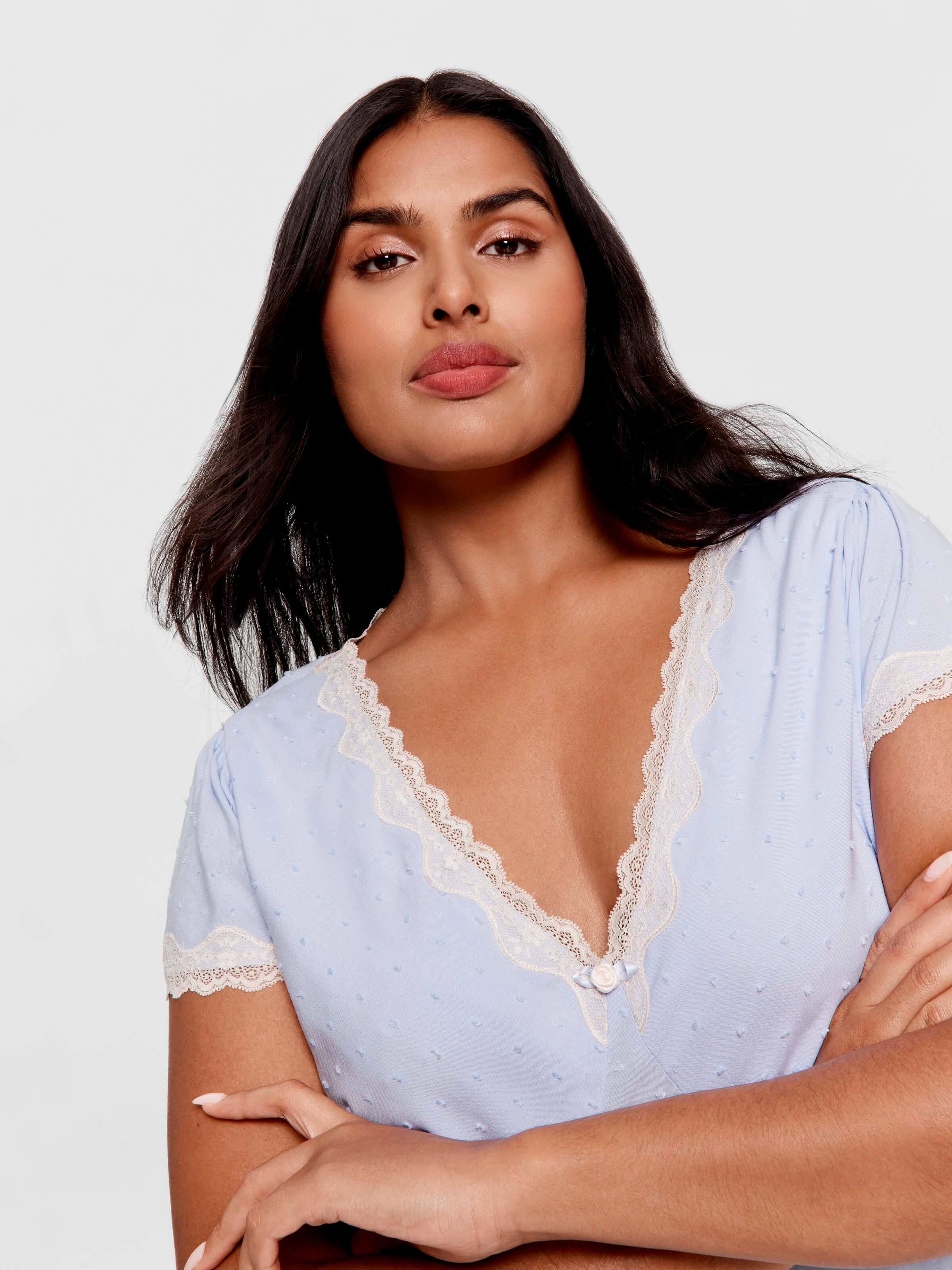 P.A. Plus Vintage Lace Trim Fashion Nightie
