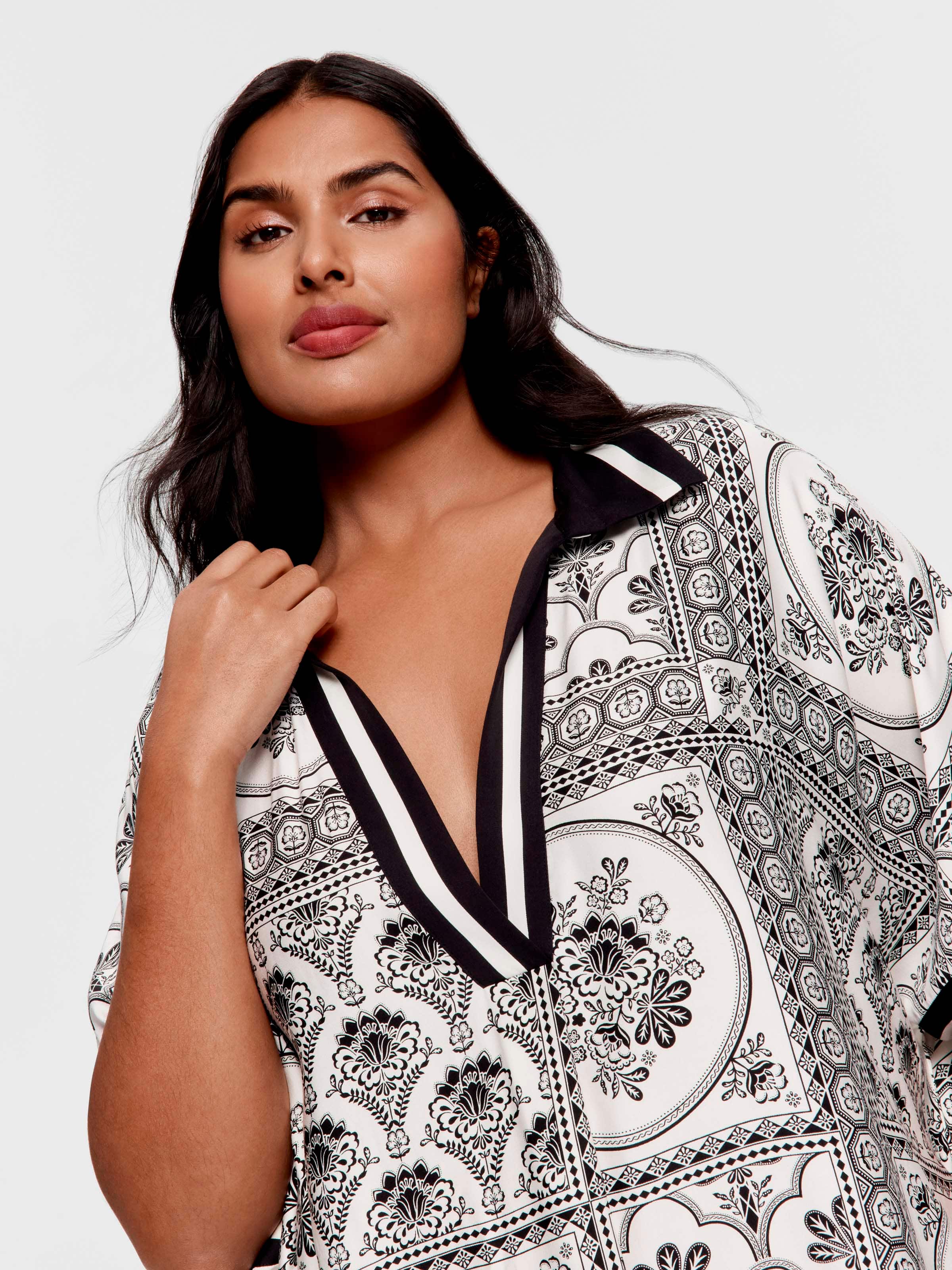 P.A. Plus Oasis Collared Fashion Nightie