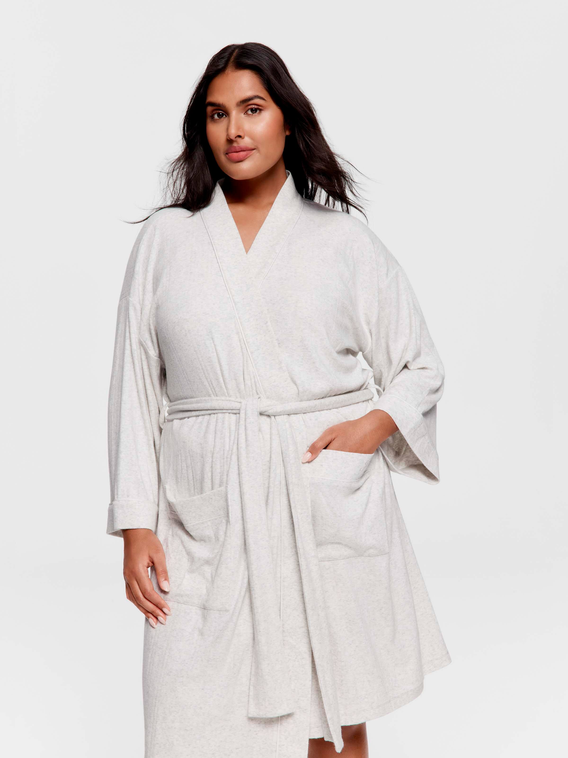 P.A. Plus Grey Marle Pointelle Gown