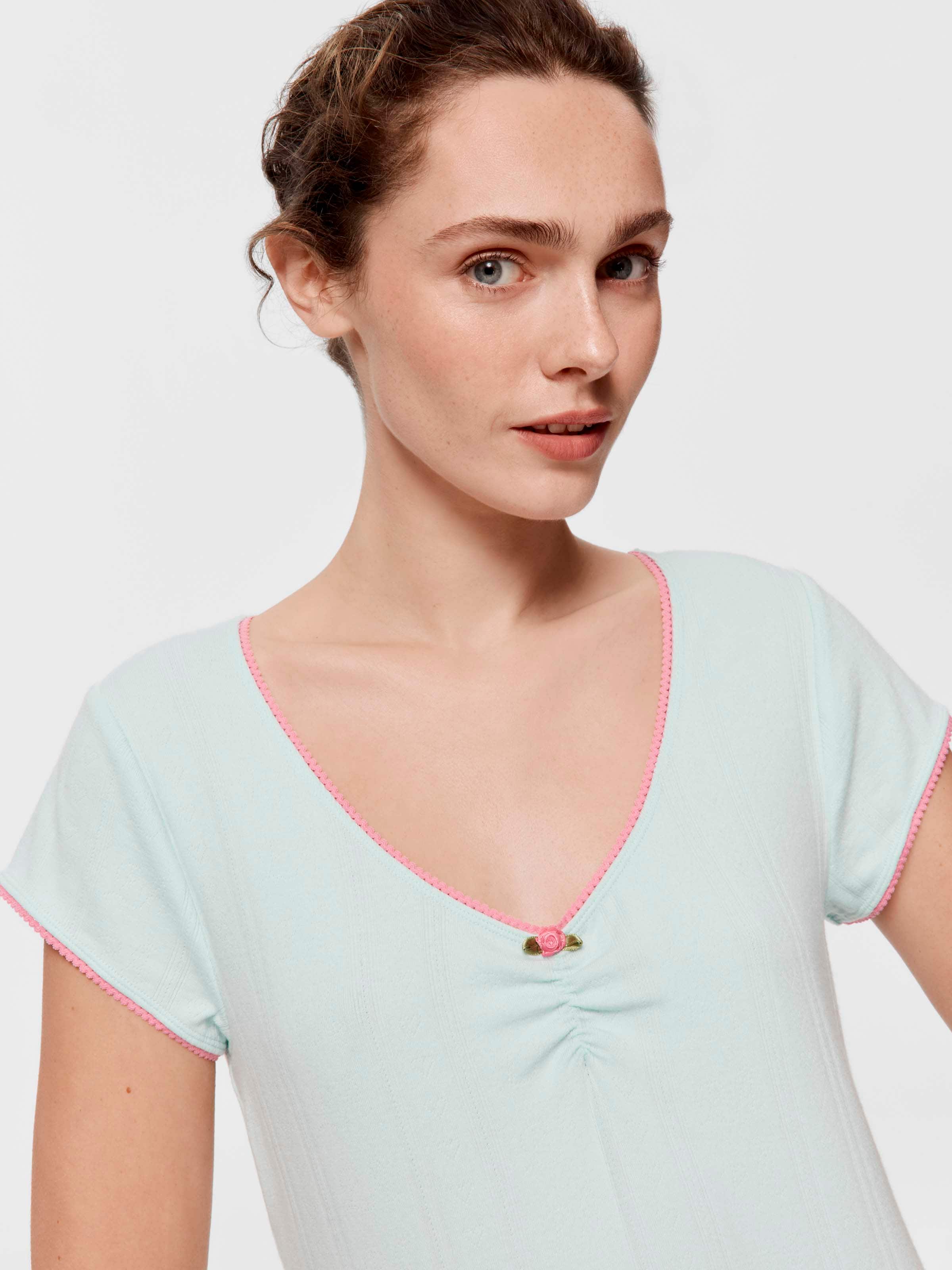 Mint Pointelle Tee