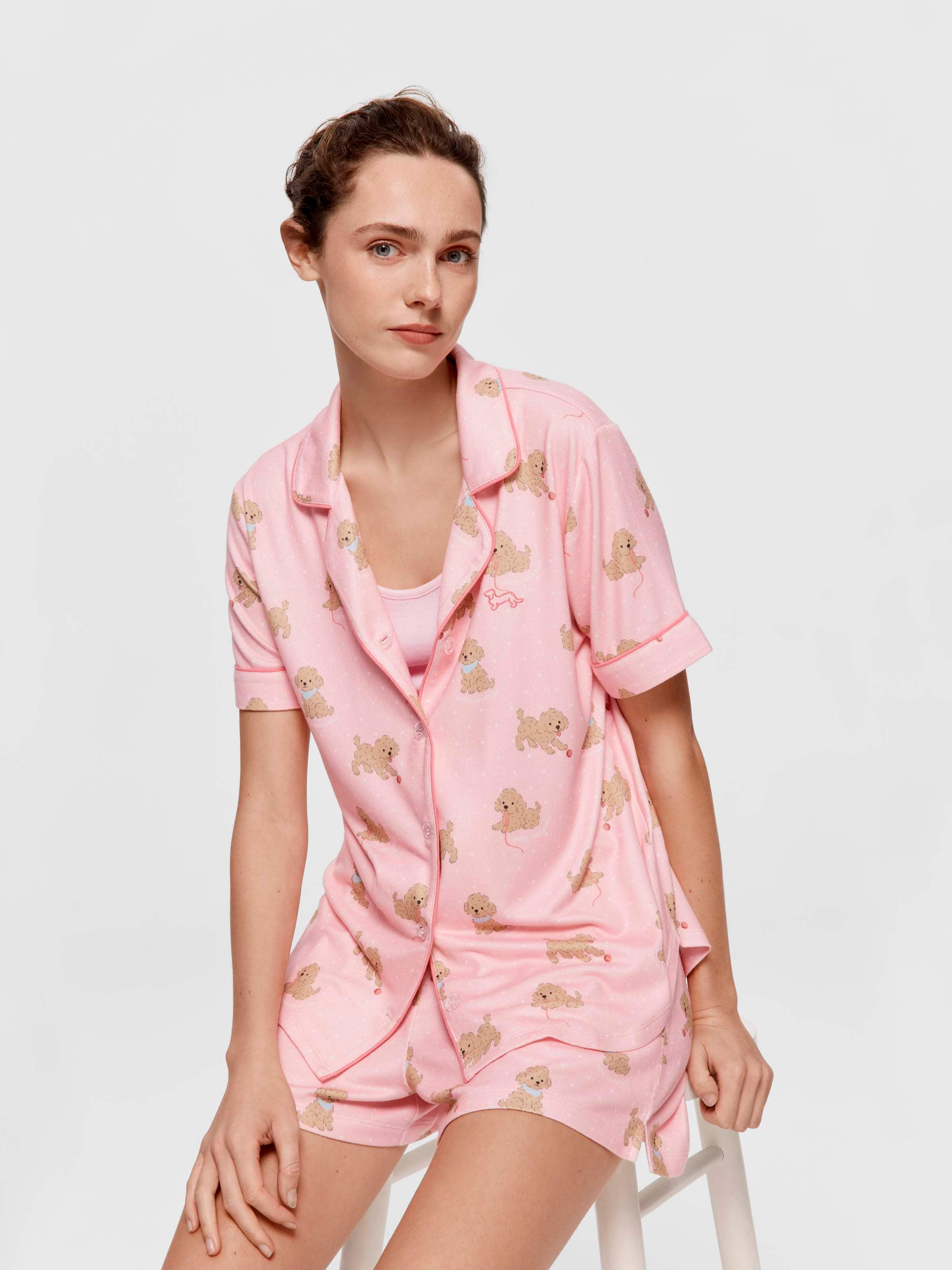 Playful Puppy Plush Shortie Pj Set