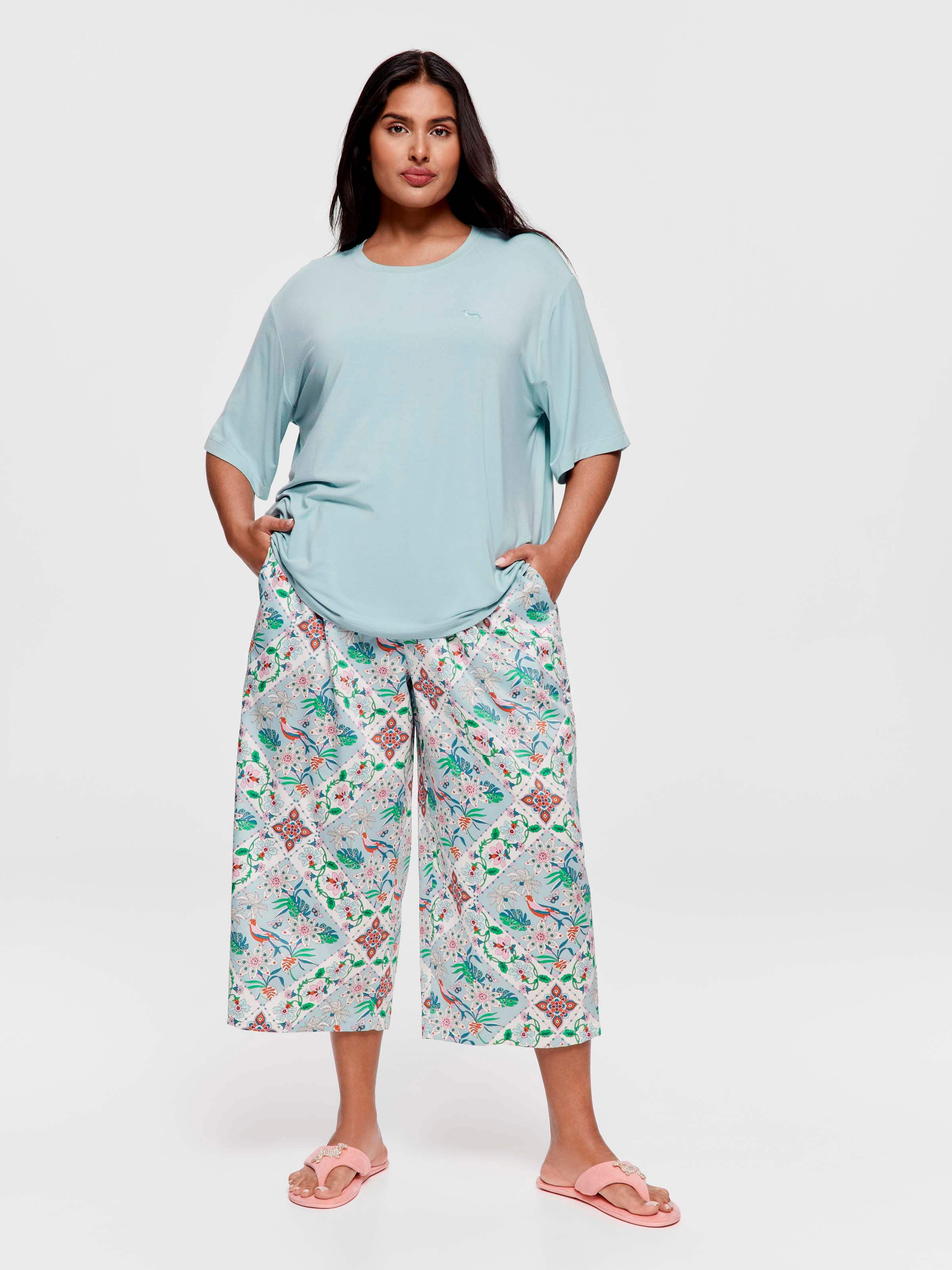 P.A. Plus Sage Drape Boyfriend Tee