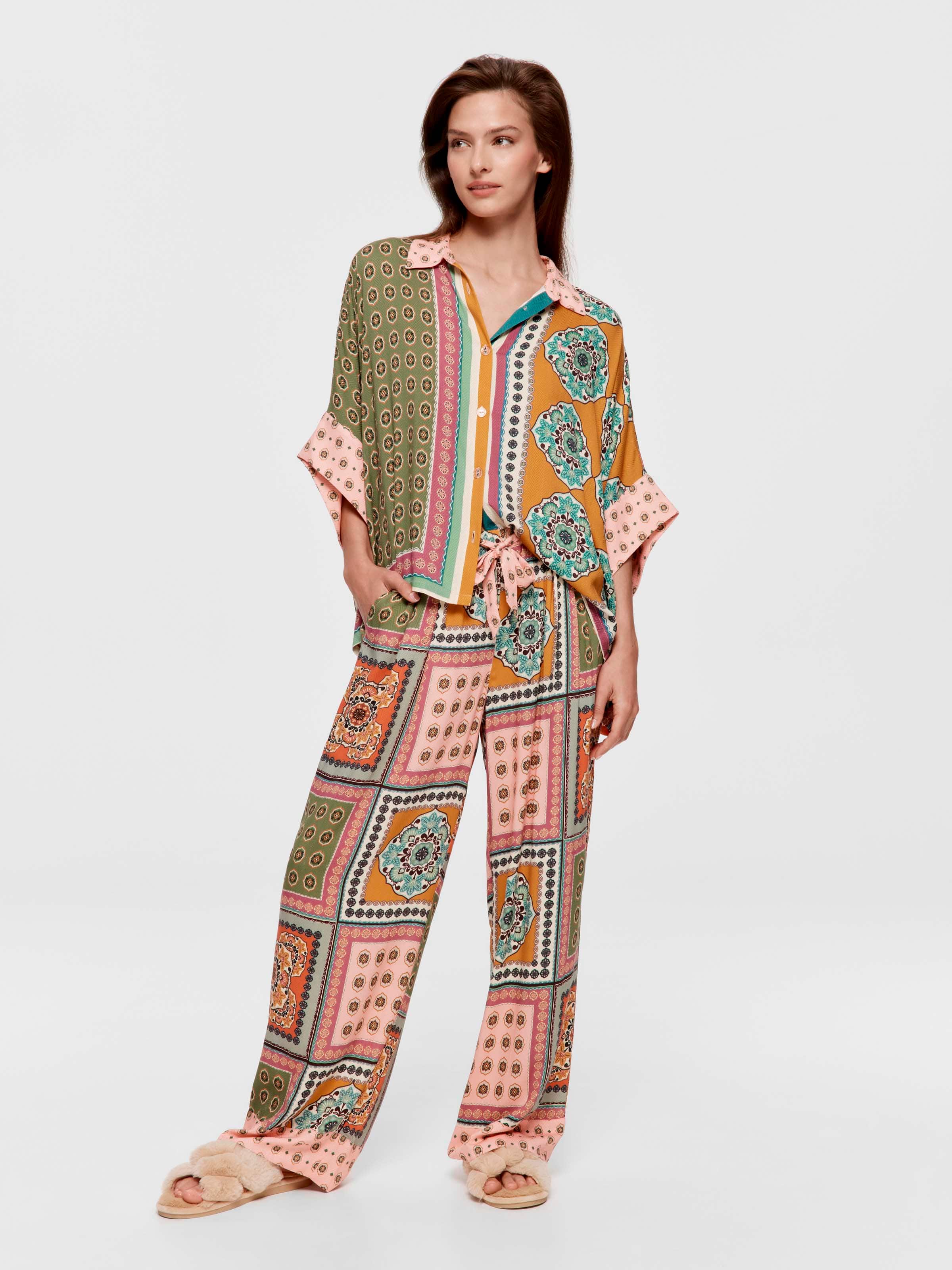 Fashion Tile Wide Leg Pj Pant