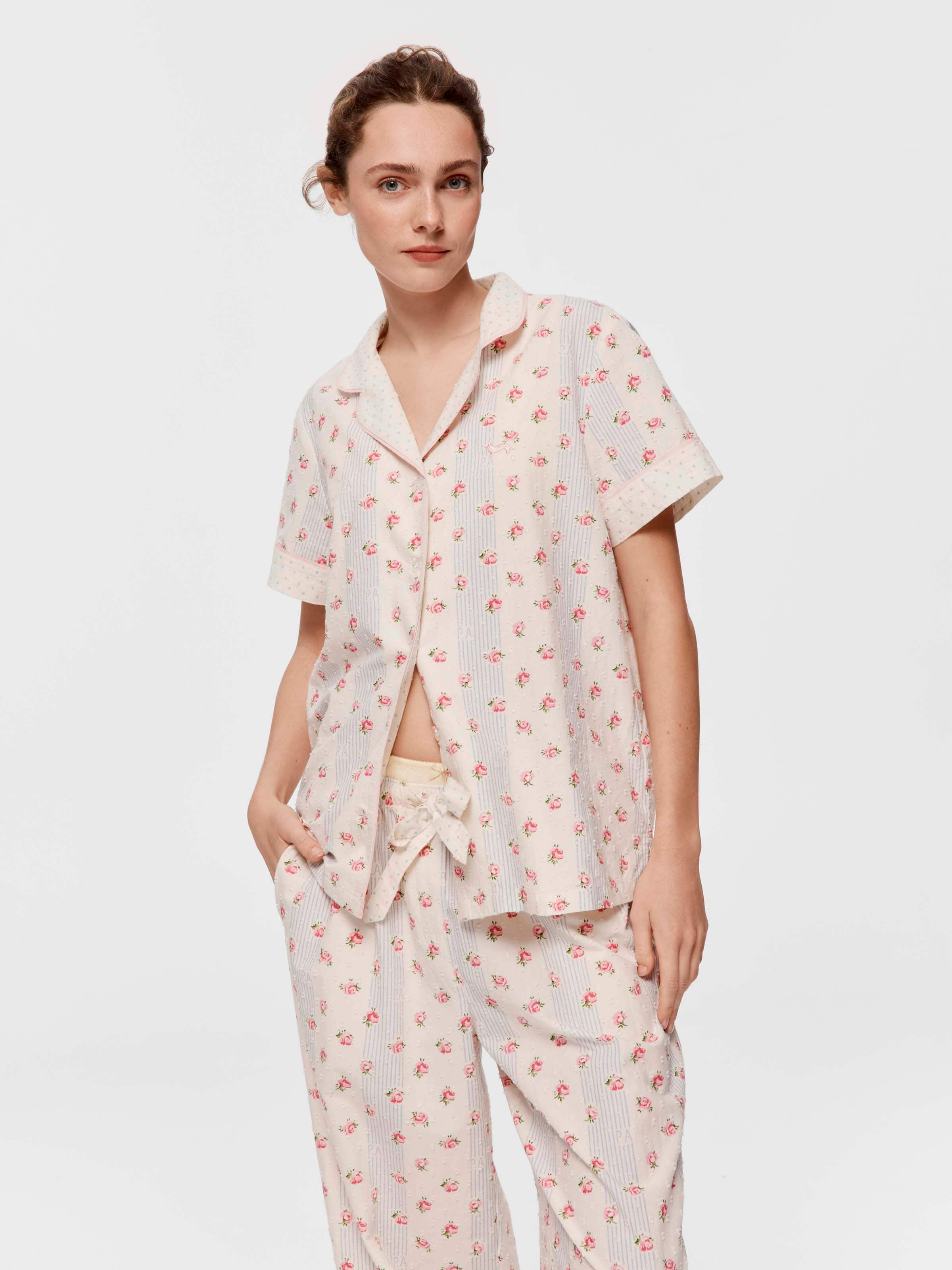 Vintage Floral 100% Cotton Dobby Pj Set
