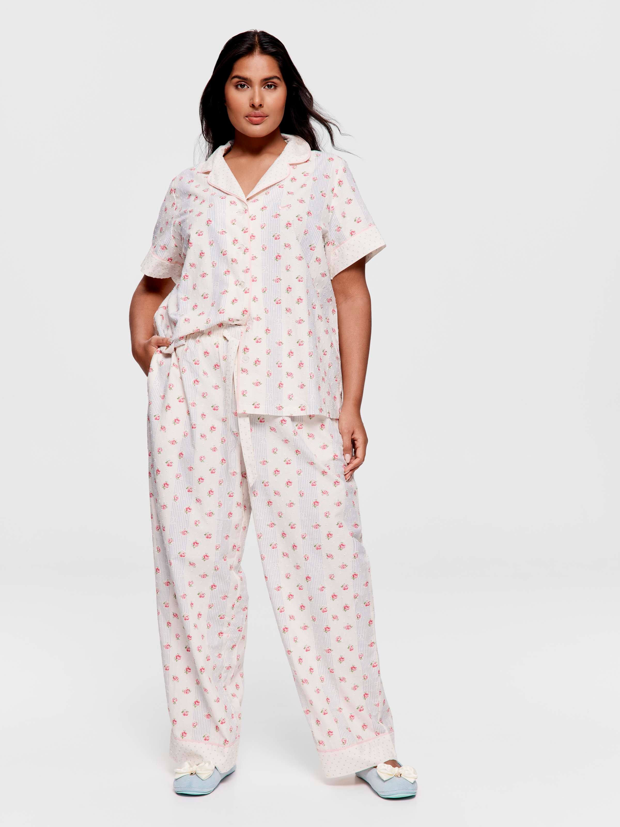 P.A. Plus Vintage Floral 100% Cotton Dobby Pj Set