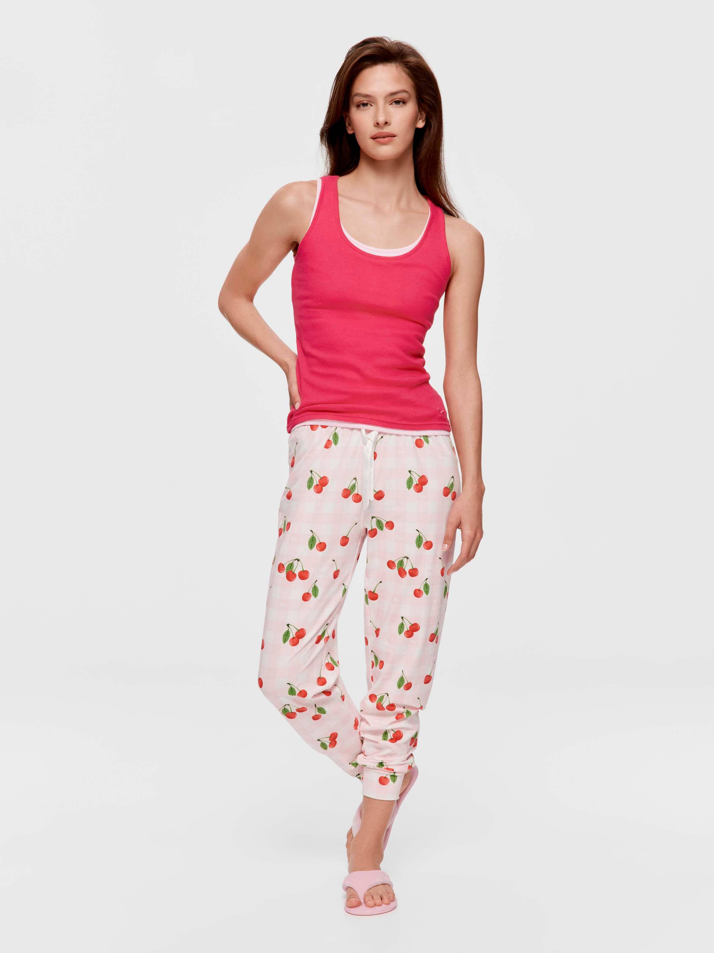 Cherry Gingham Easy Pj Pant