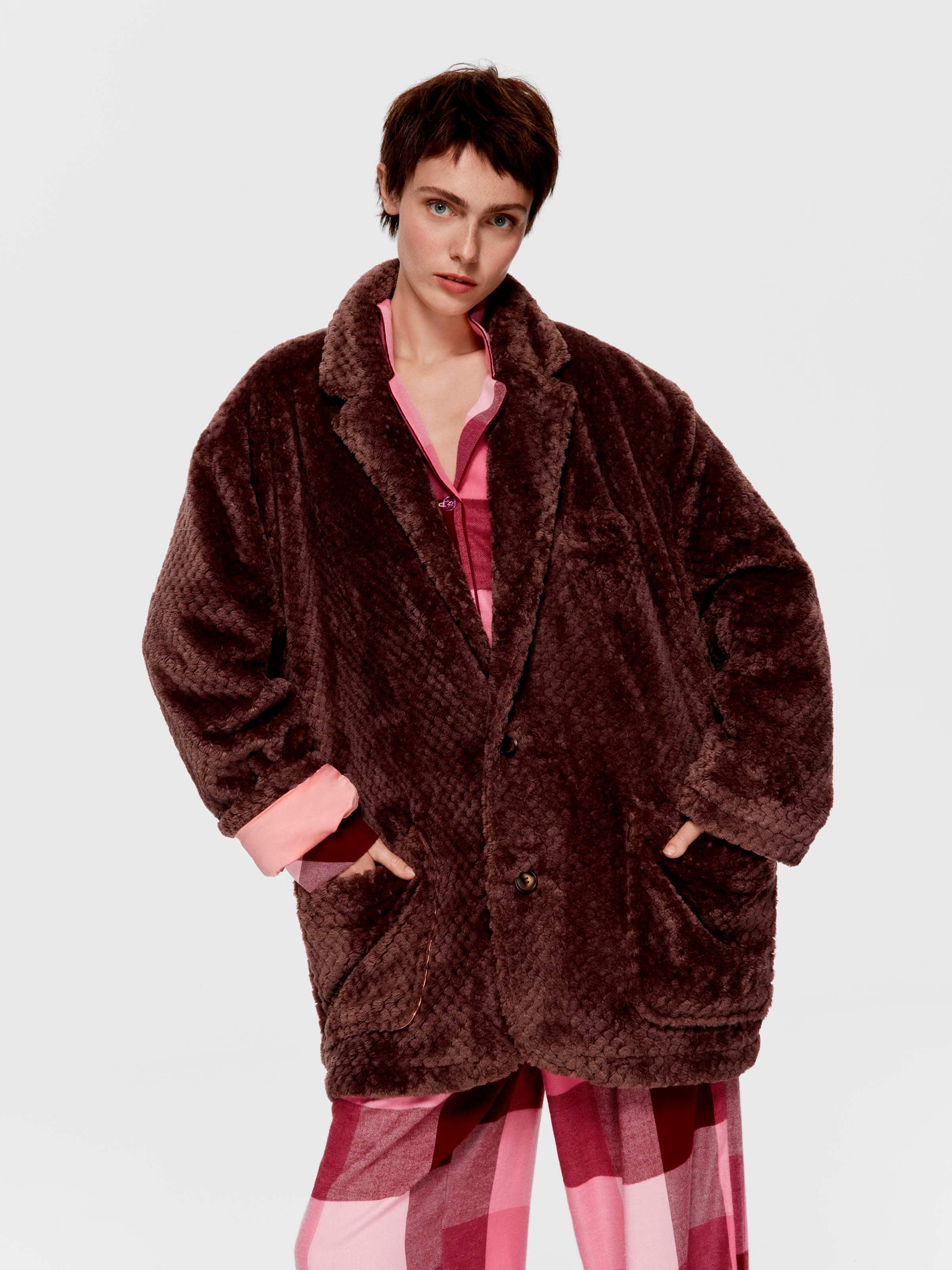 Chocolate Oversized Blazer Gown