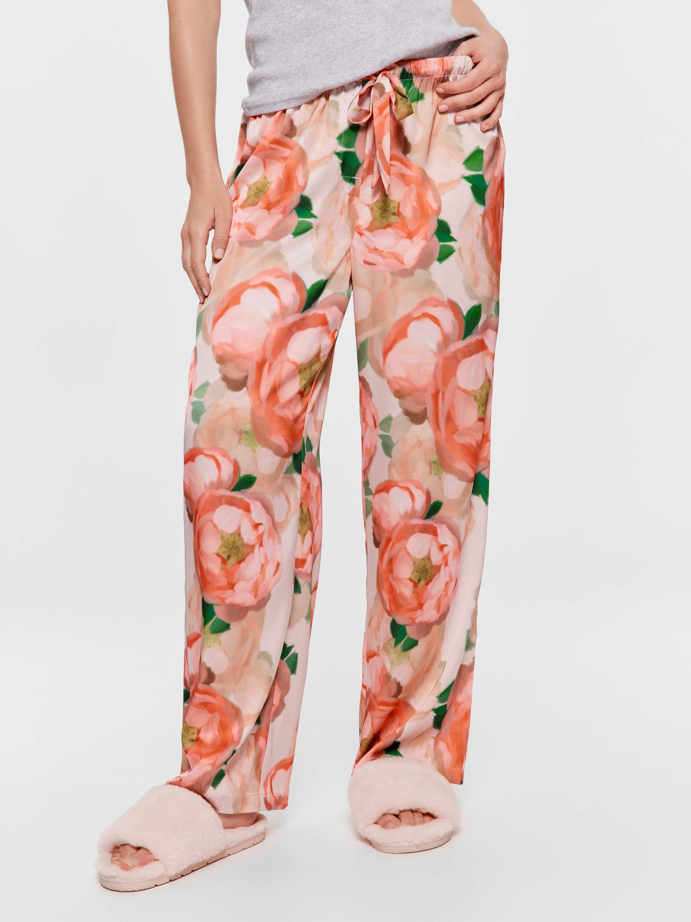 Peony Satin Classic Pj Pant