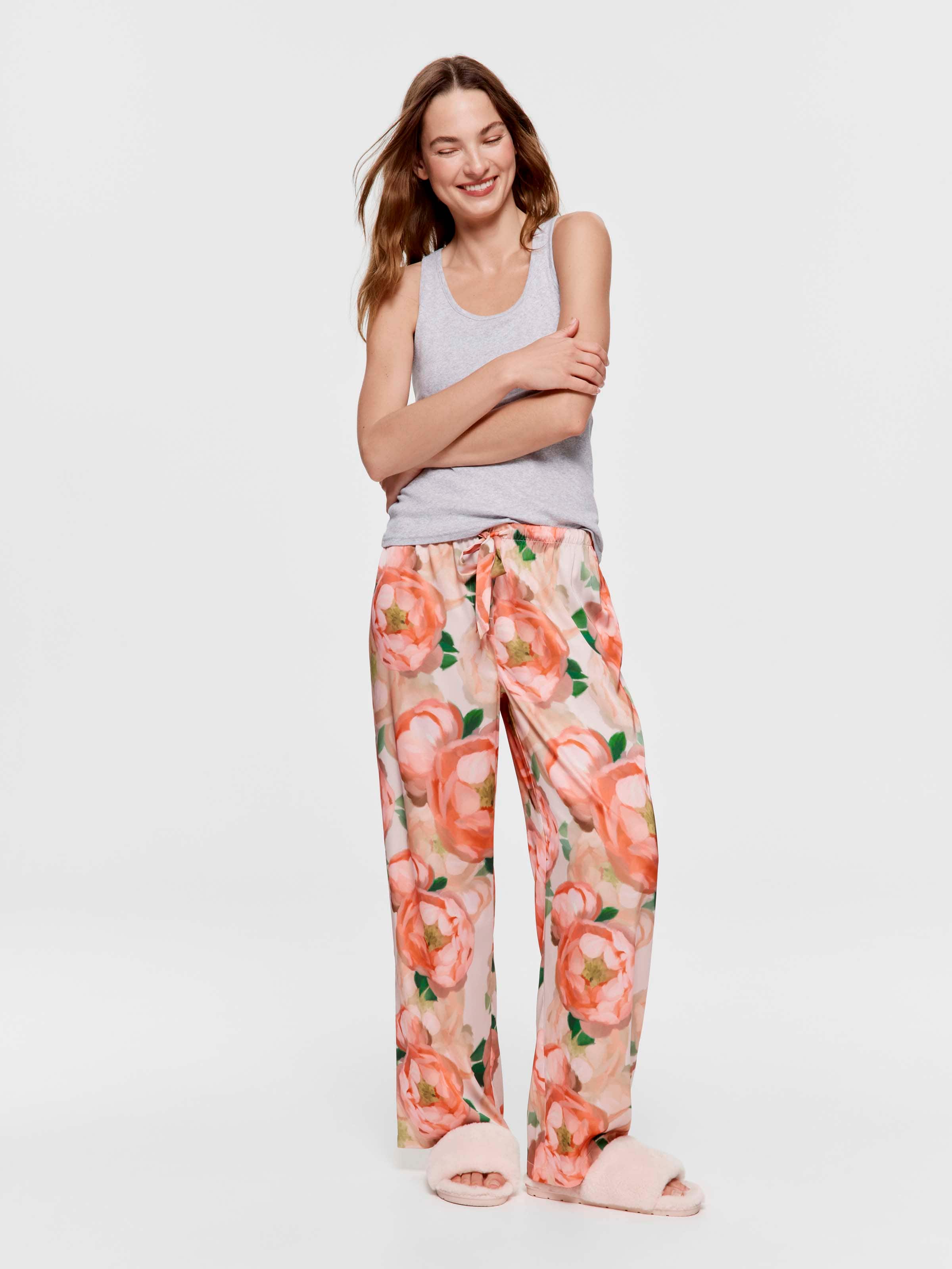 Peony Satin Classic Pj Pant