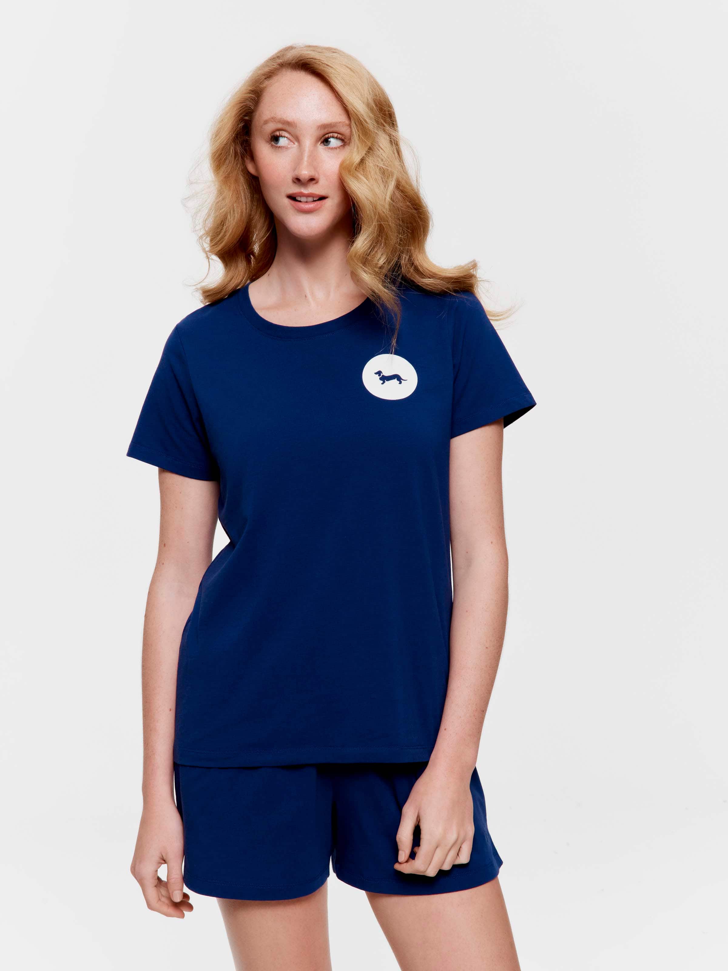 French Navy Penny Spot Boyfriend Tee
