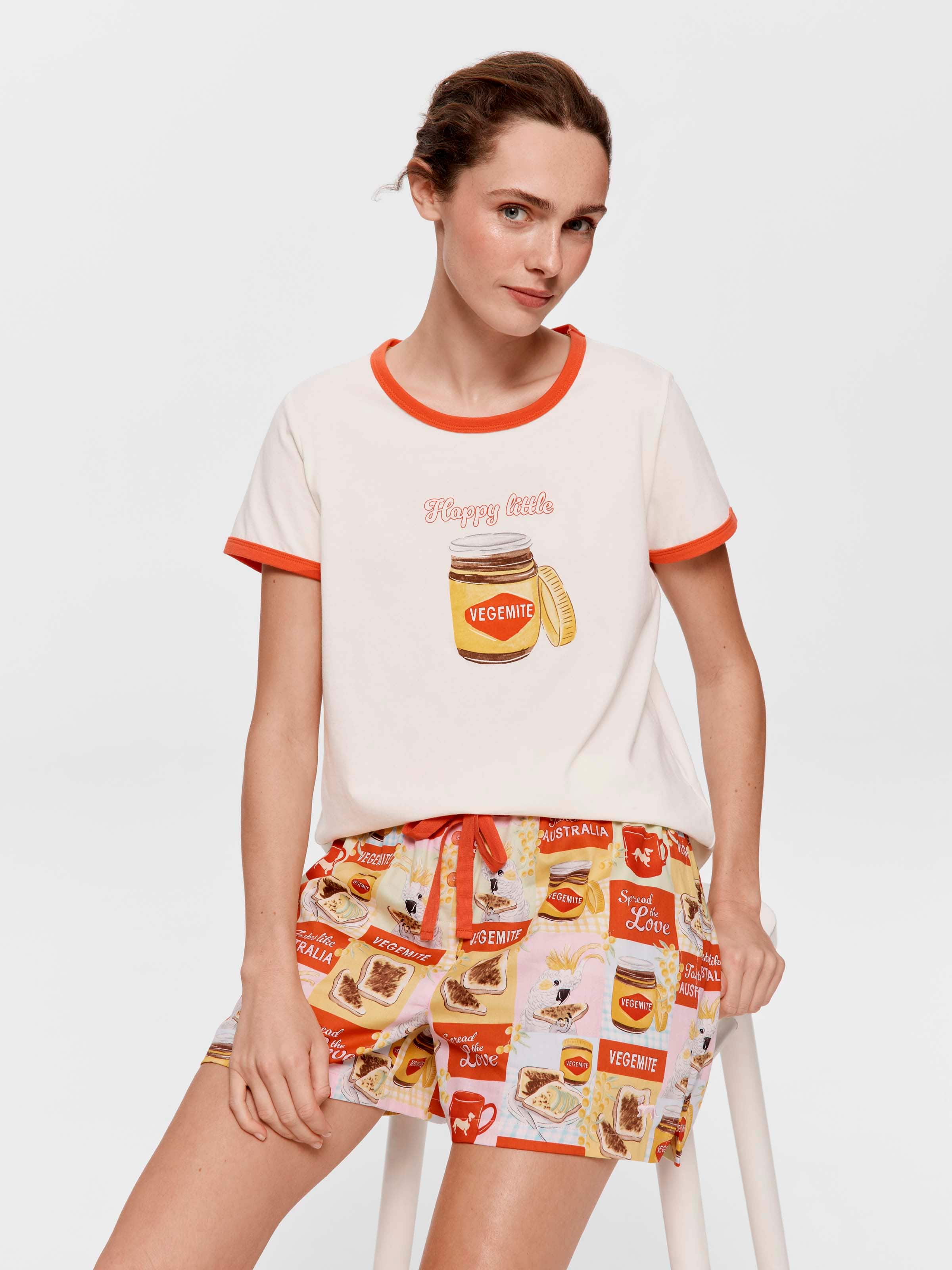 Vegemite 100% Cotton Mid Short