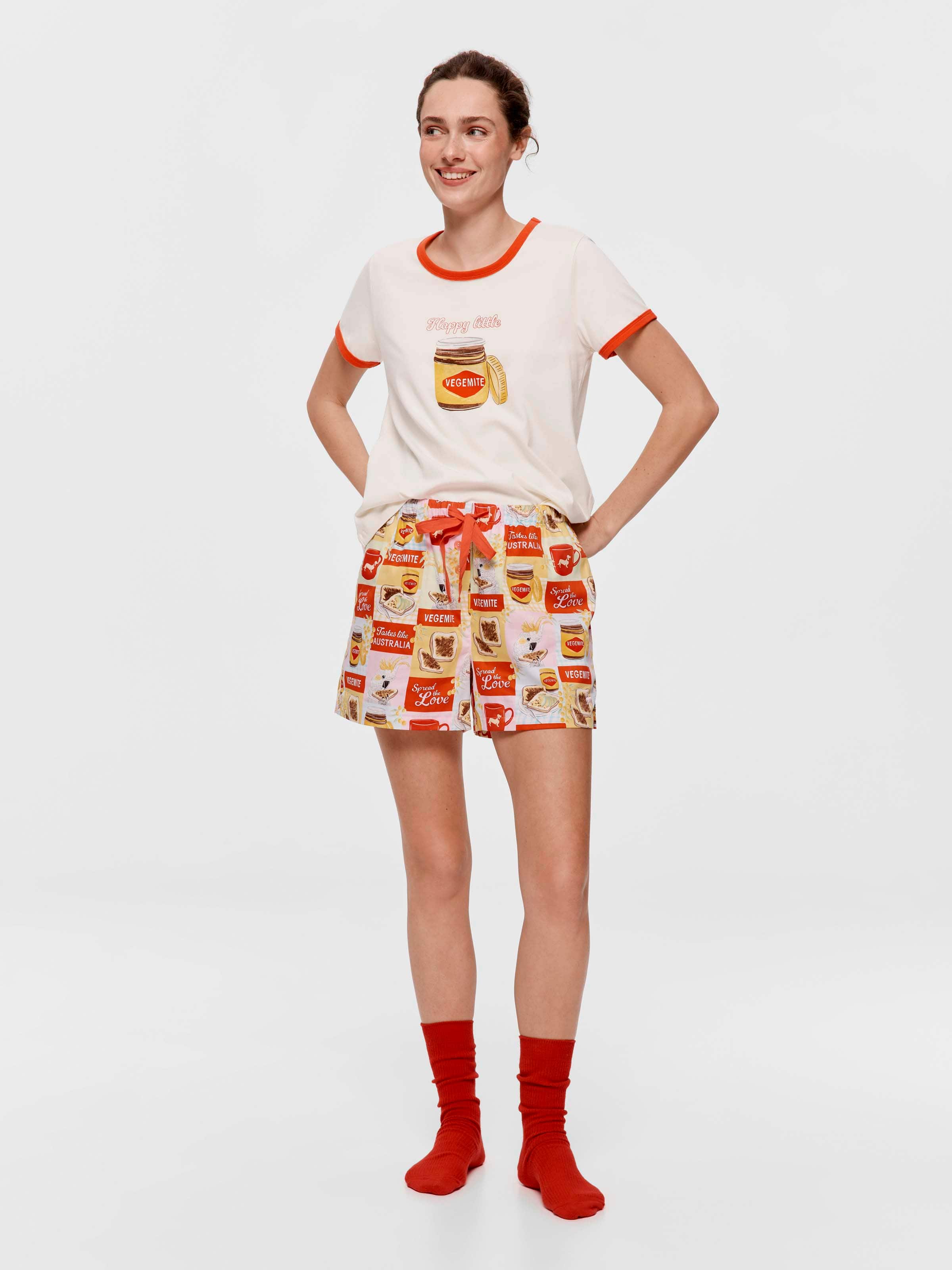 Vegemite 100% Cotton Mid Short