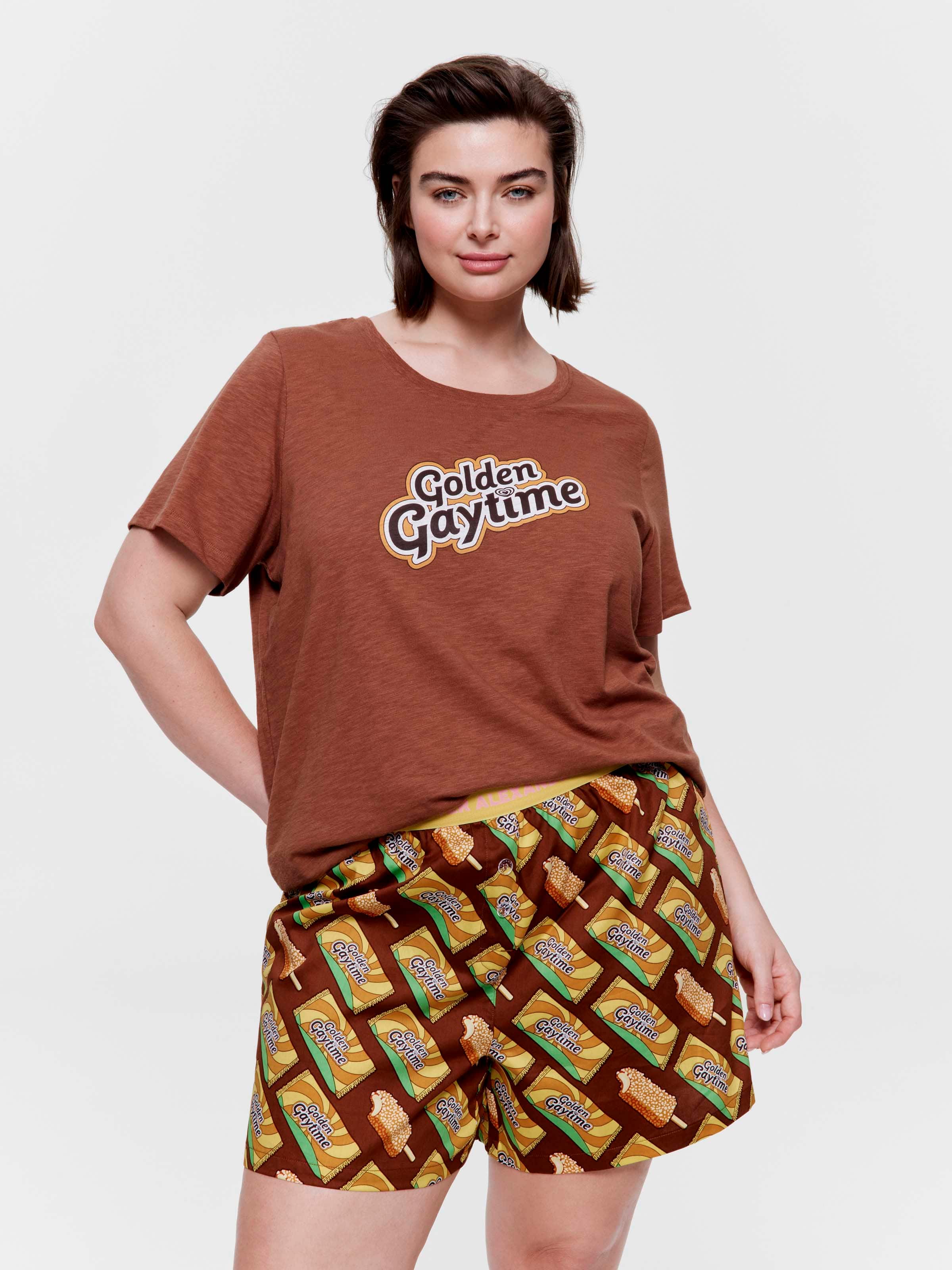 P.A. Plus Golden Gaytime 100% Cotton Mid Boxer Short
