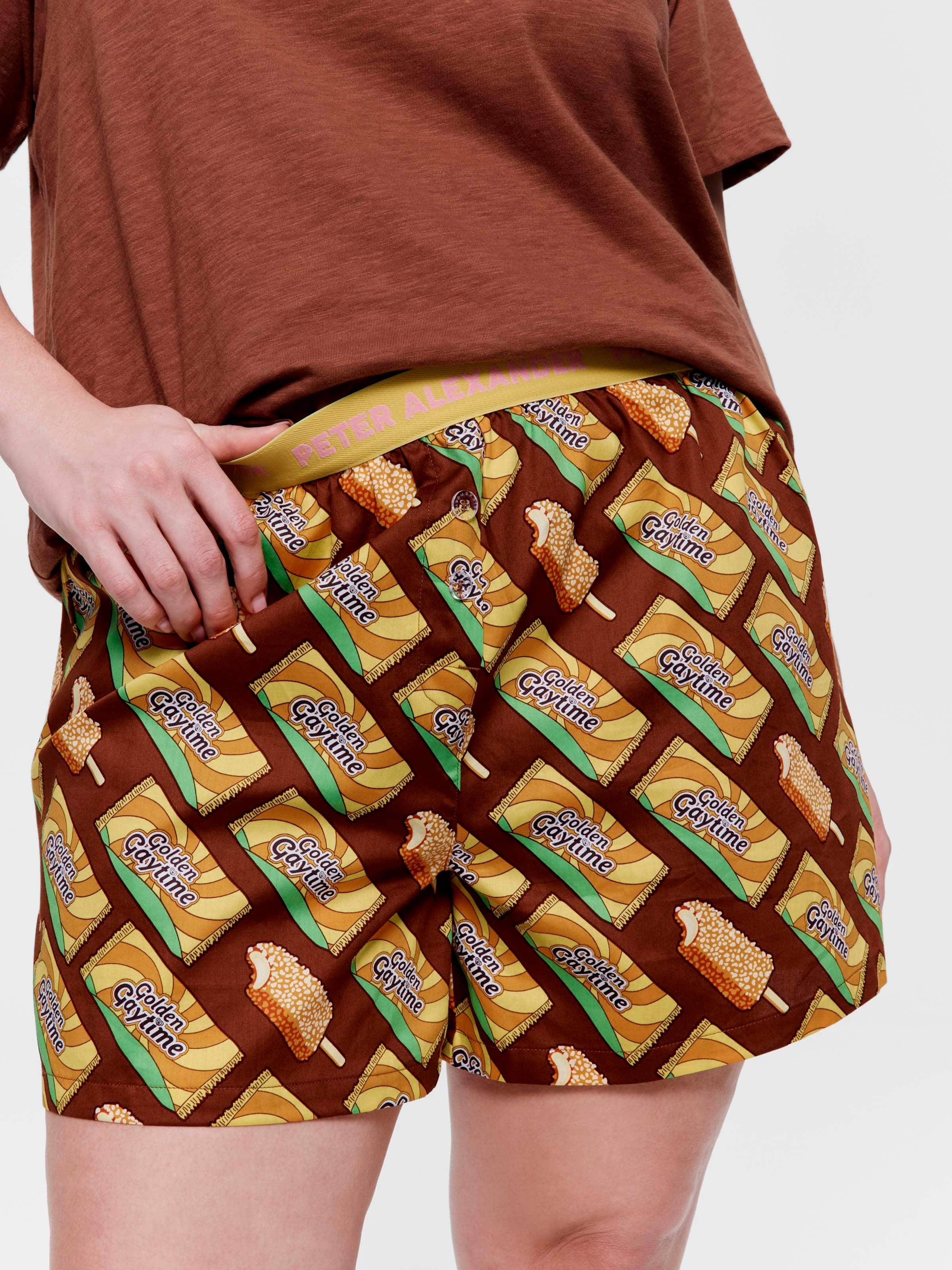P.A. Plus Golden Gaytime 100% Cotton Mid Boxer Short