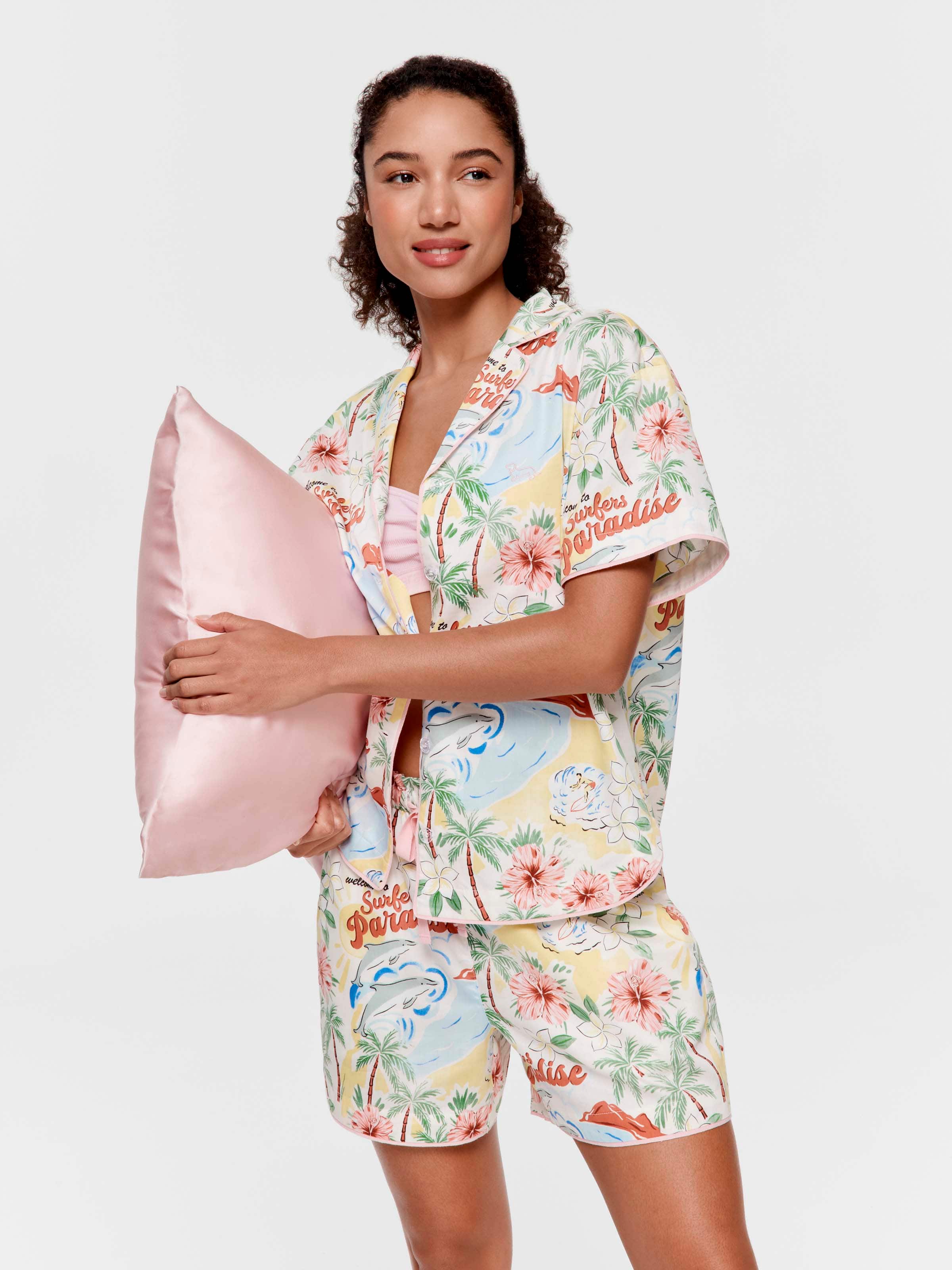 Surfer's Paradise 100% Cotton Shortie Pj Set