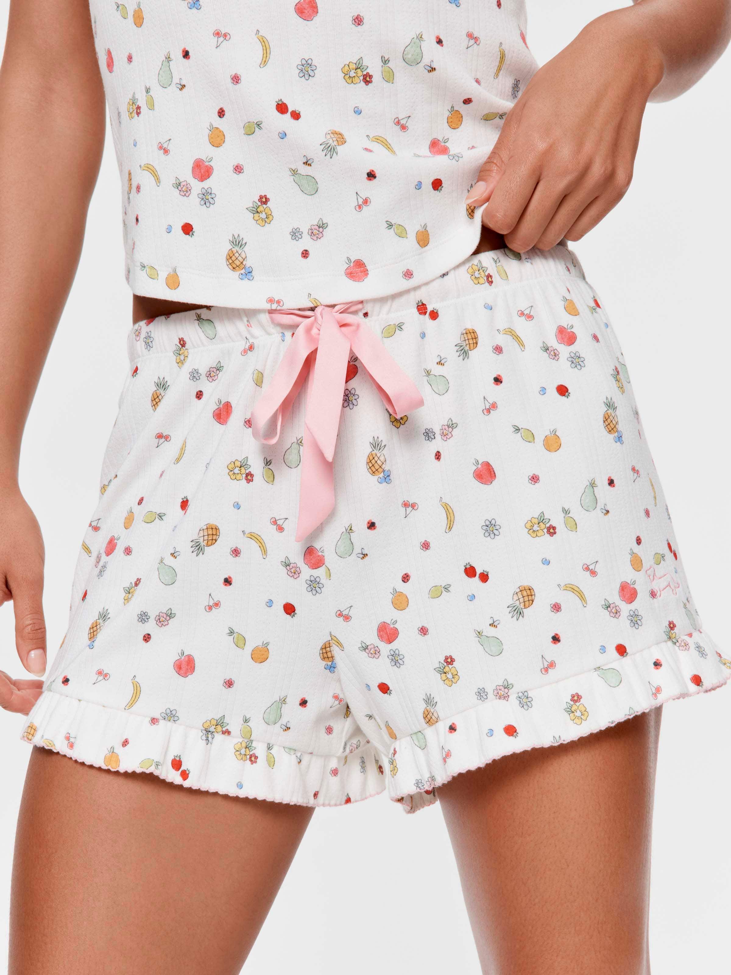 Fruity Pointelle Mini Flutter Short