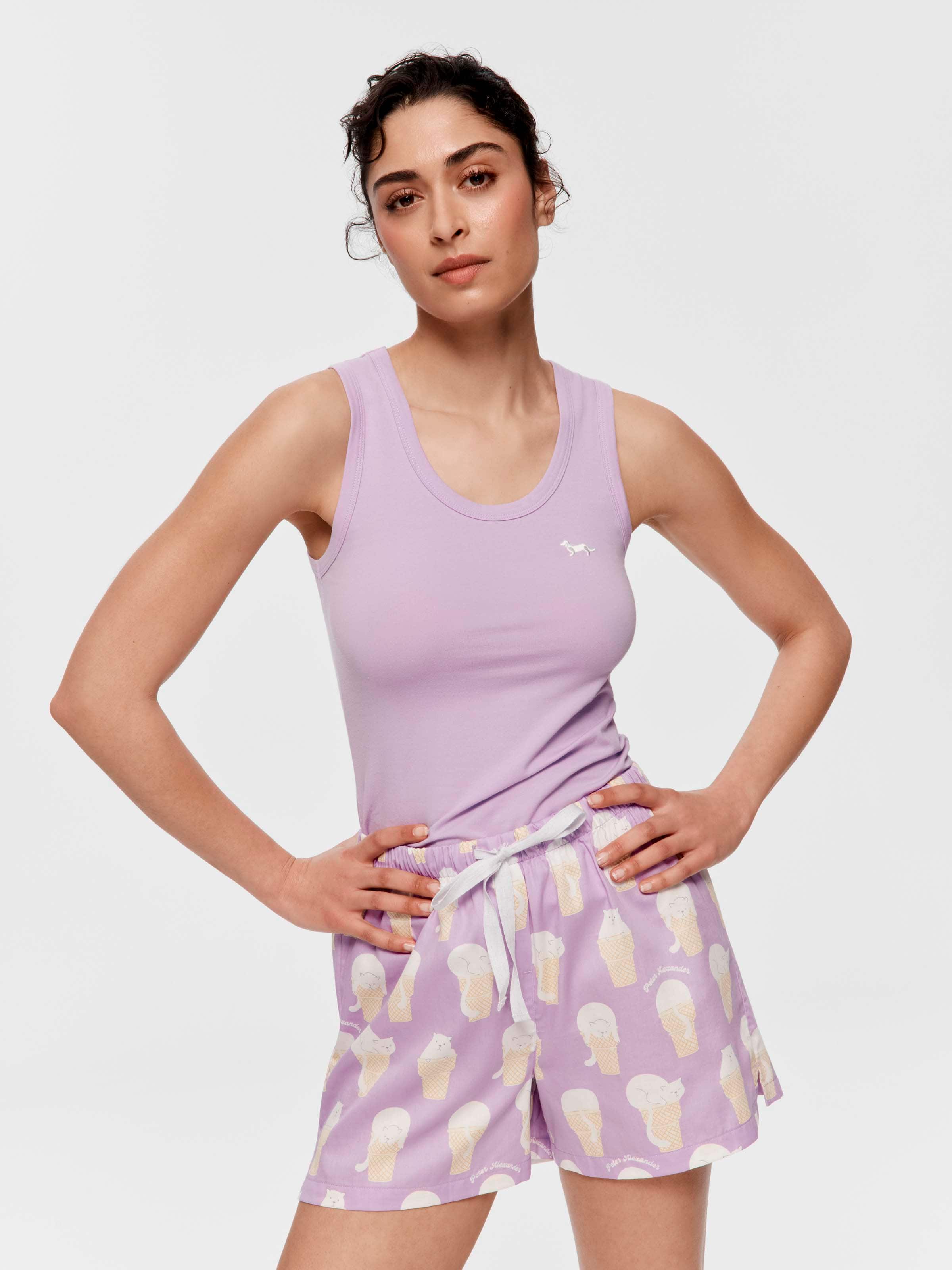 Ice Cream Cats 100% Cotton Mid Short