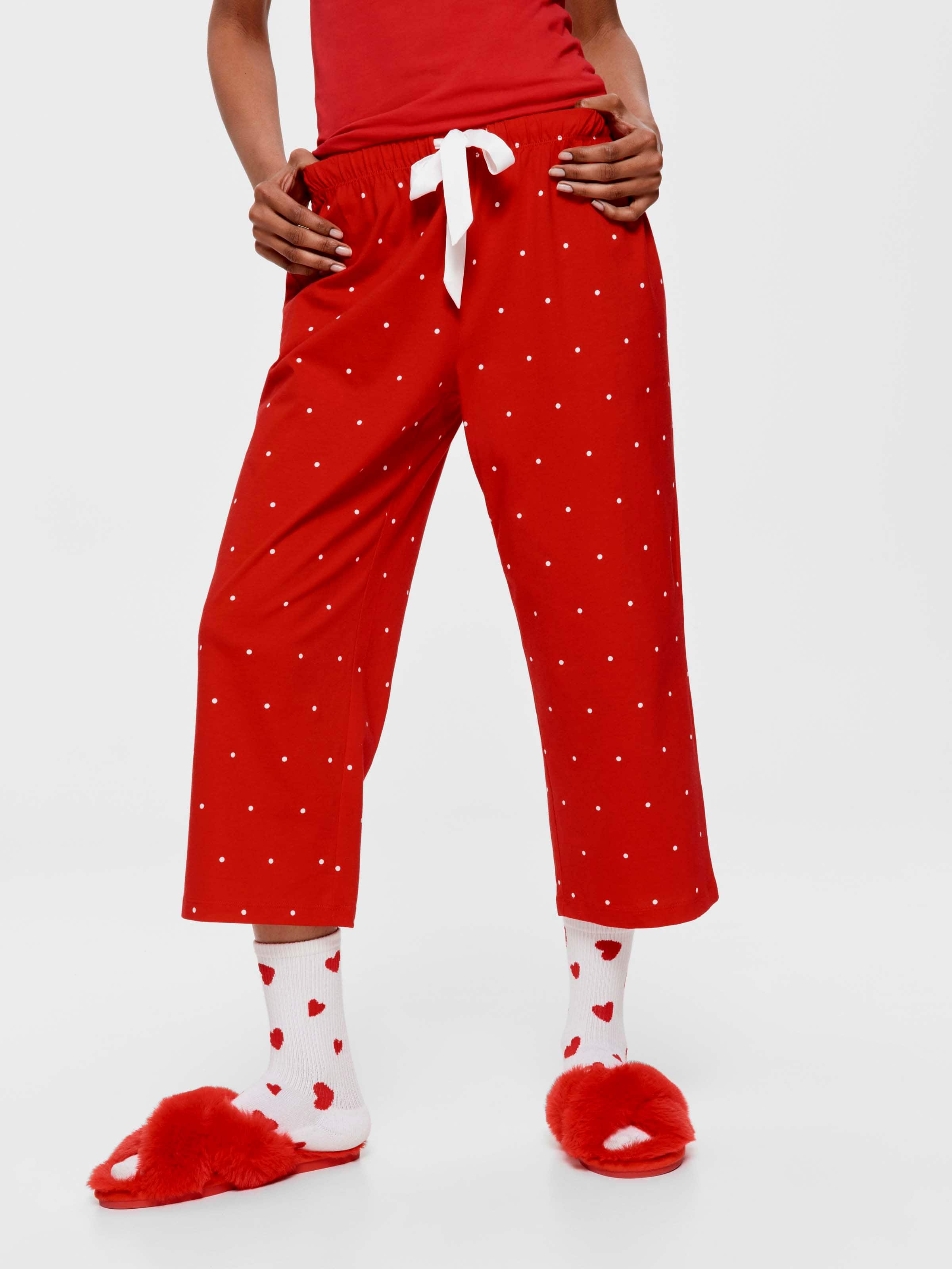 Red Spot 100% Cotton 3/4 Pj Pant