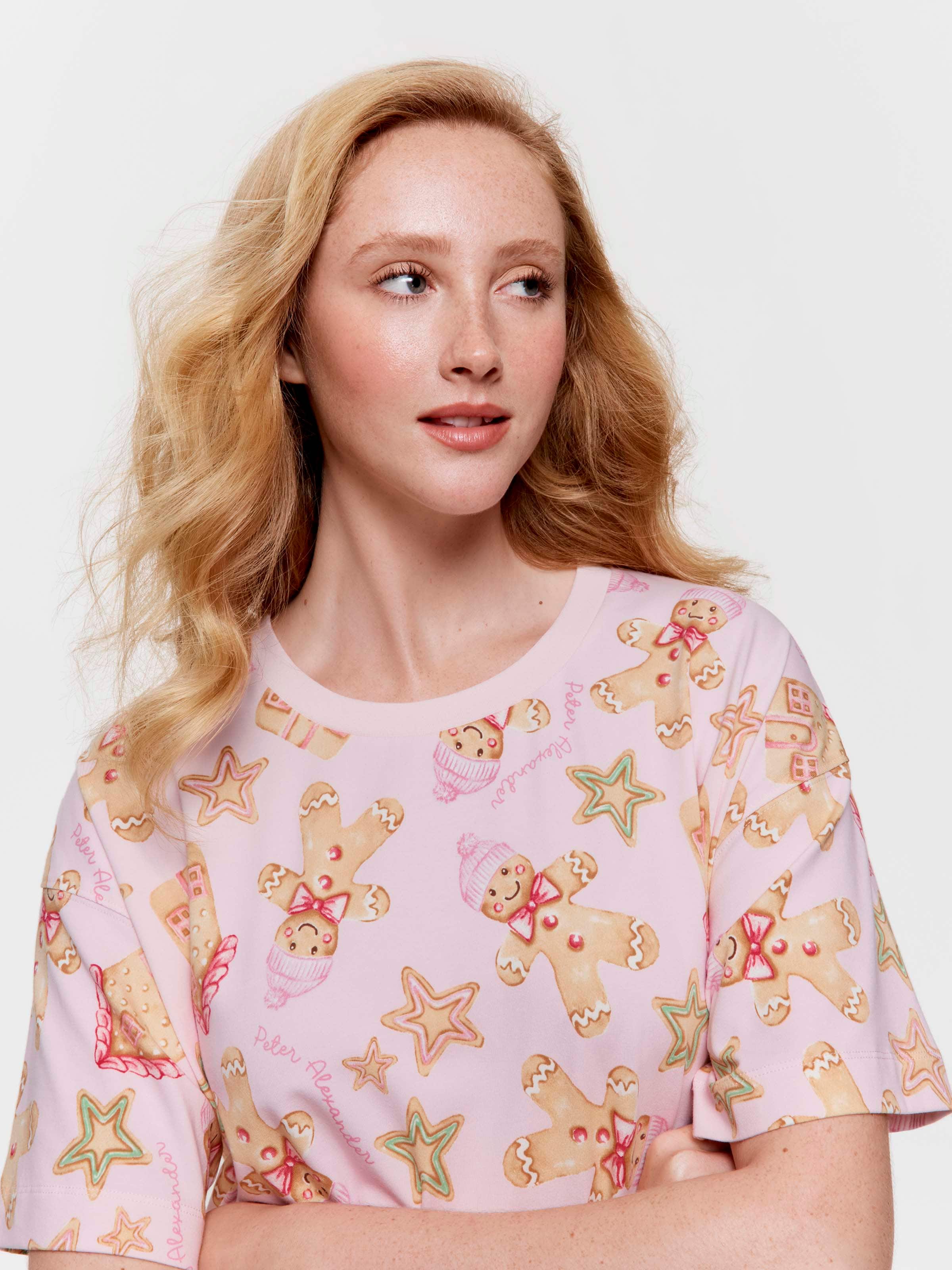Pink Gingerbread Sleep Tee