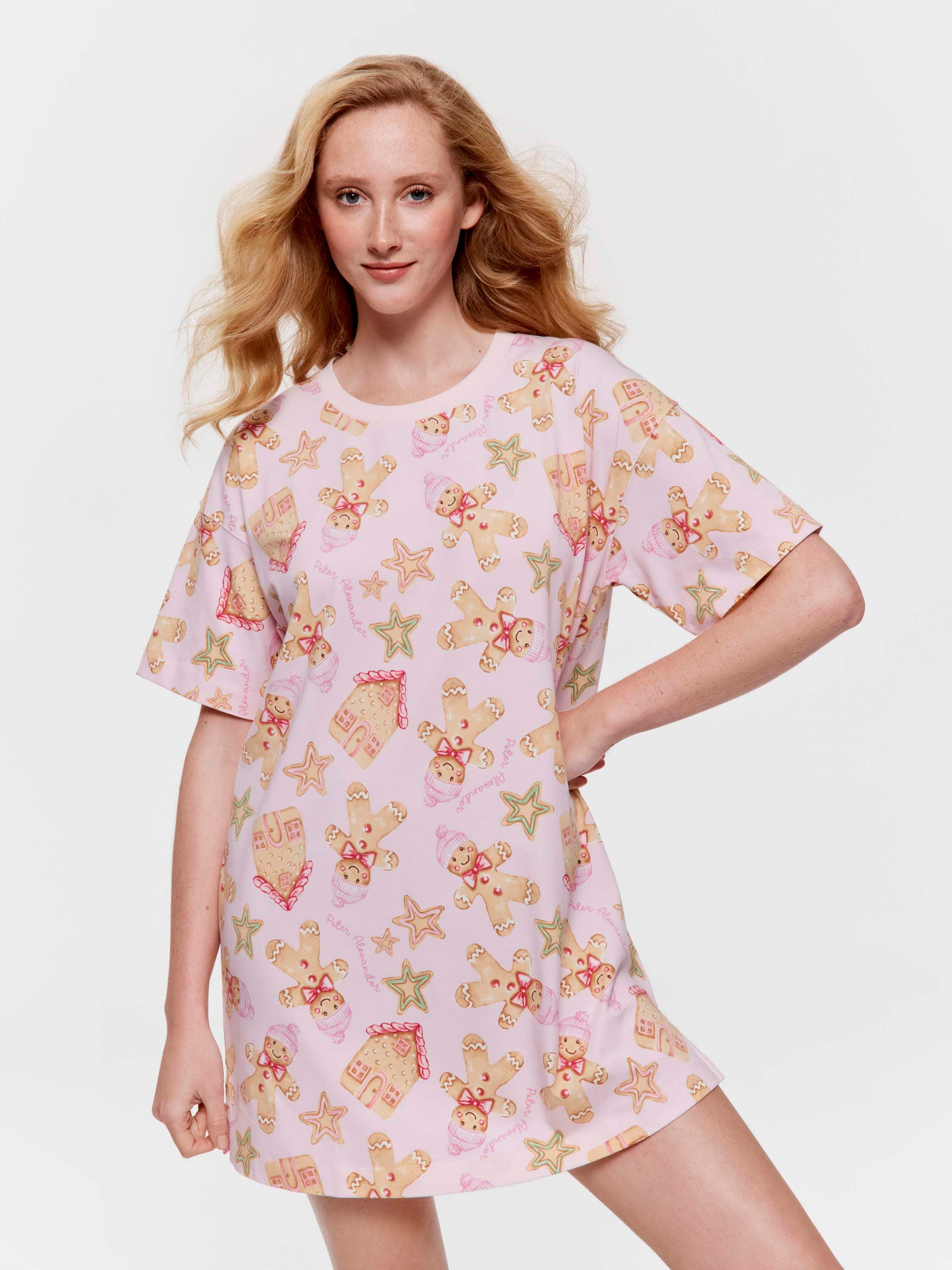 Pink Gingerbread Sleep Tee