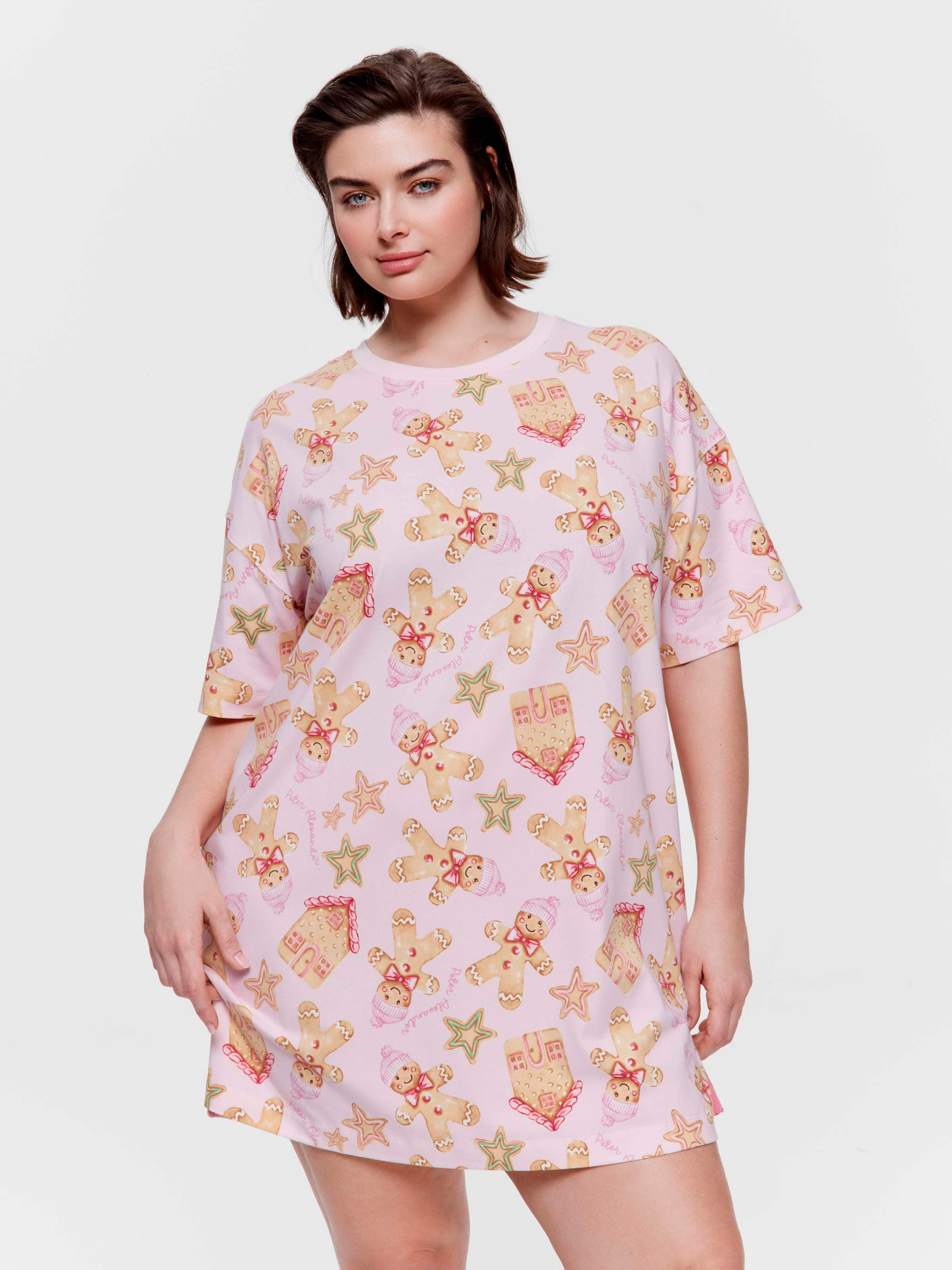 P.A. Plus Pink Gingerbread Sleep Tee