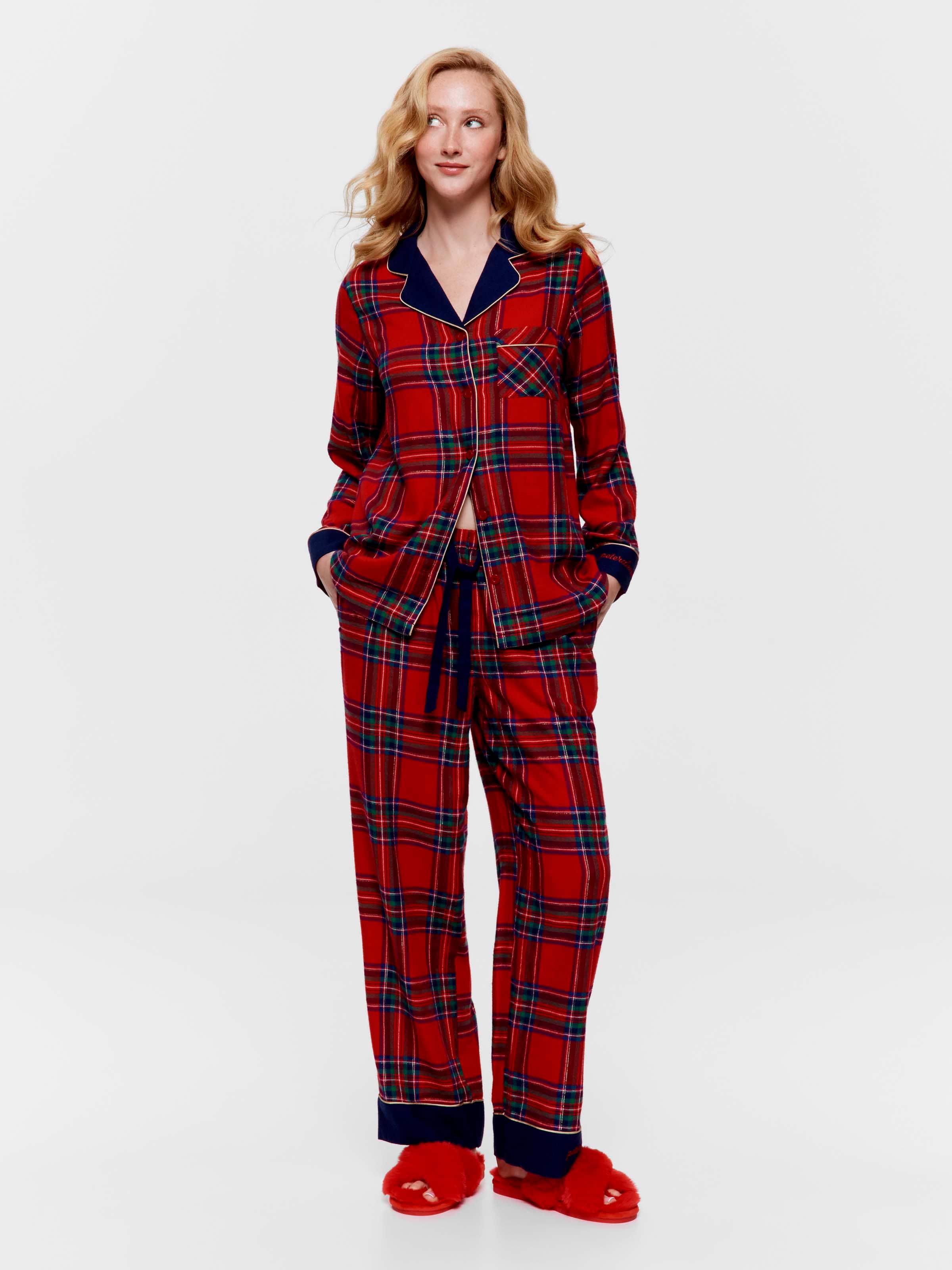 Tartan Bamboo Flannelette Classic Pj Set