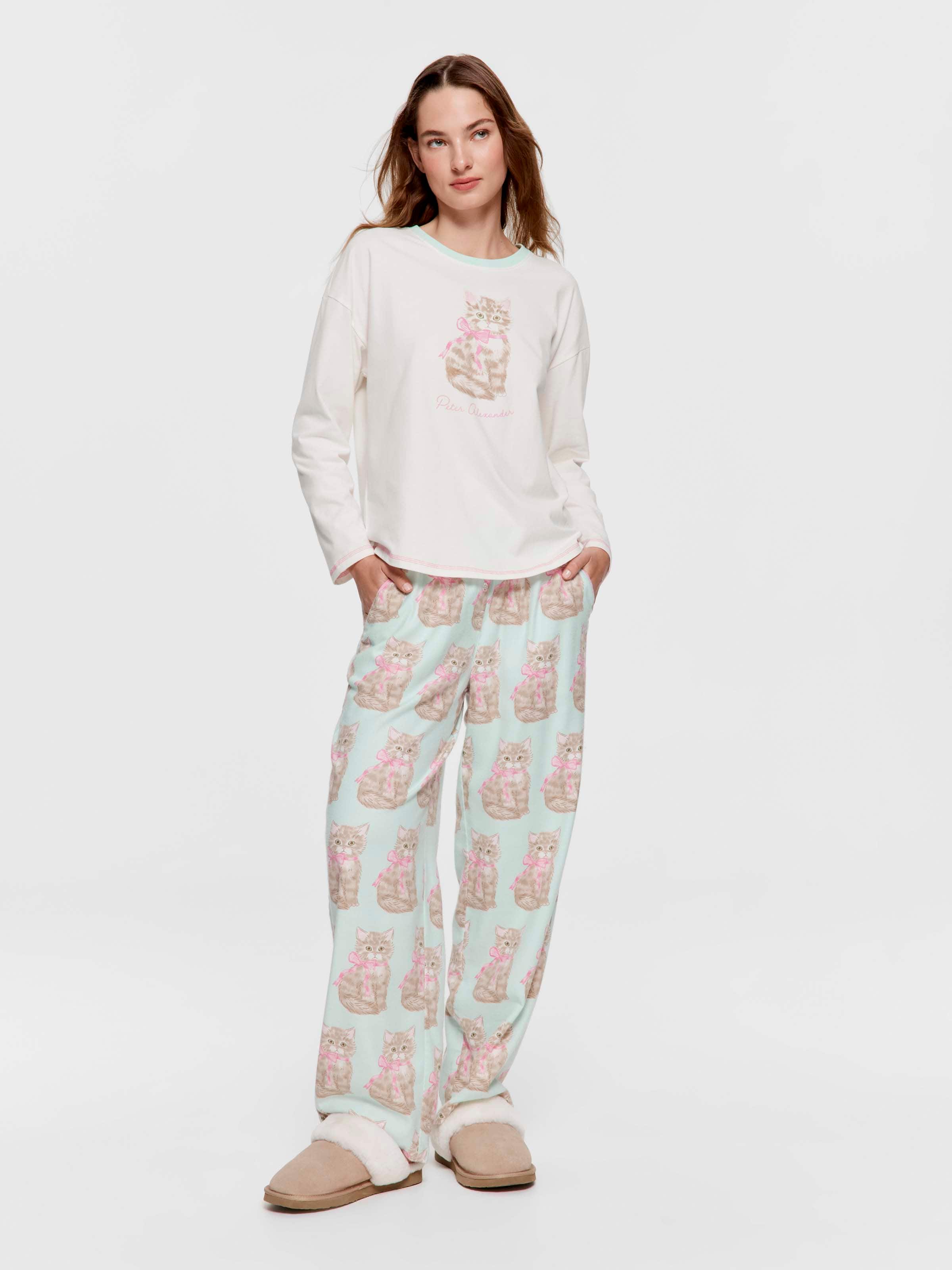 Pretty Kitty 100% Cotton Long Sleeve Top
