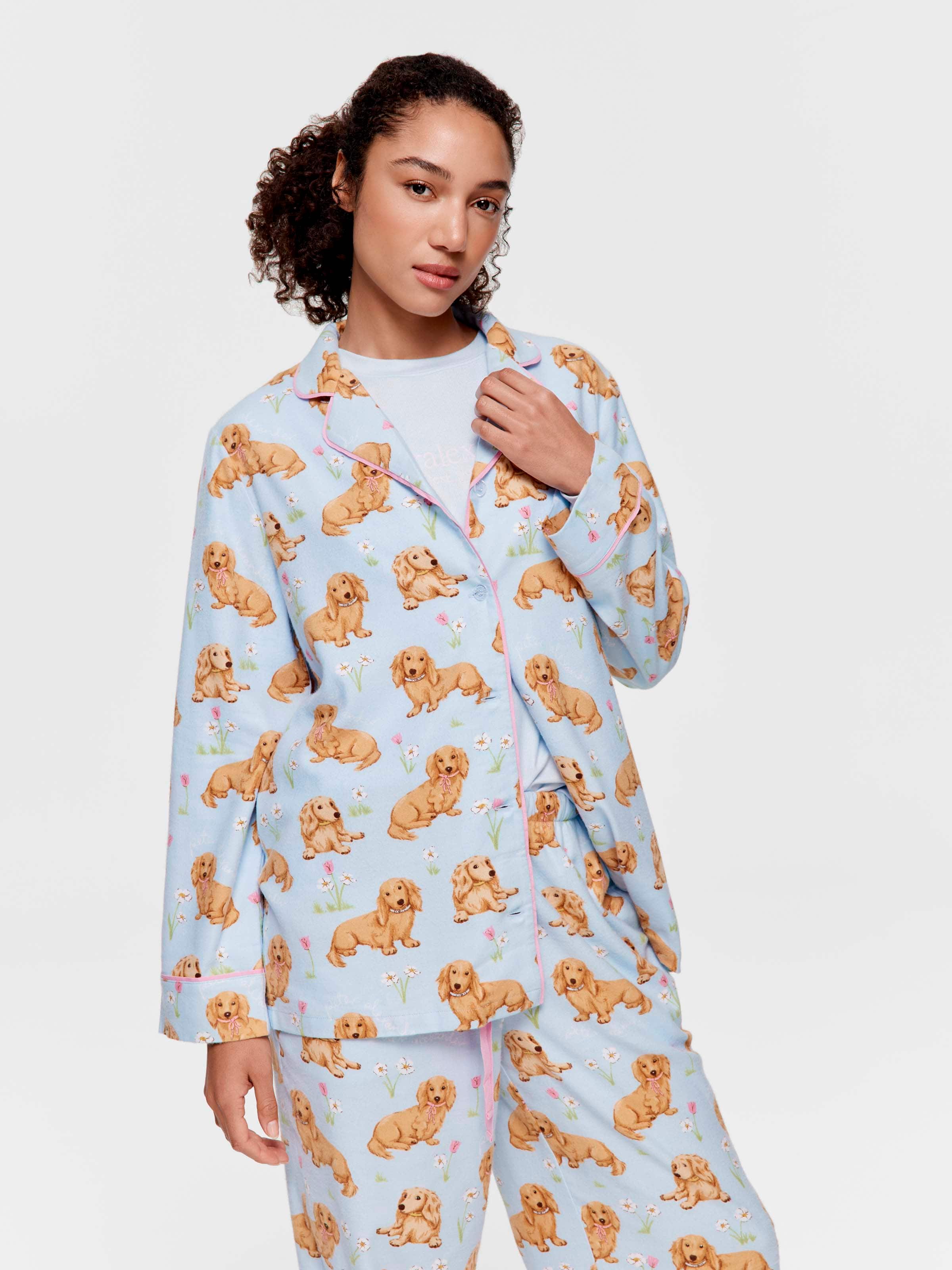 Penny Floral Bamboo Flannelette Classic Pj Set