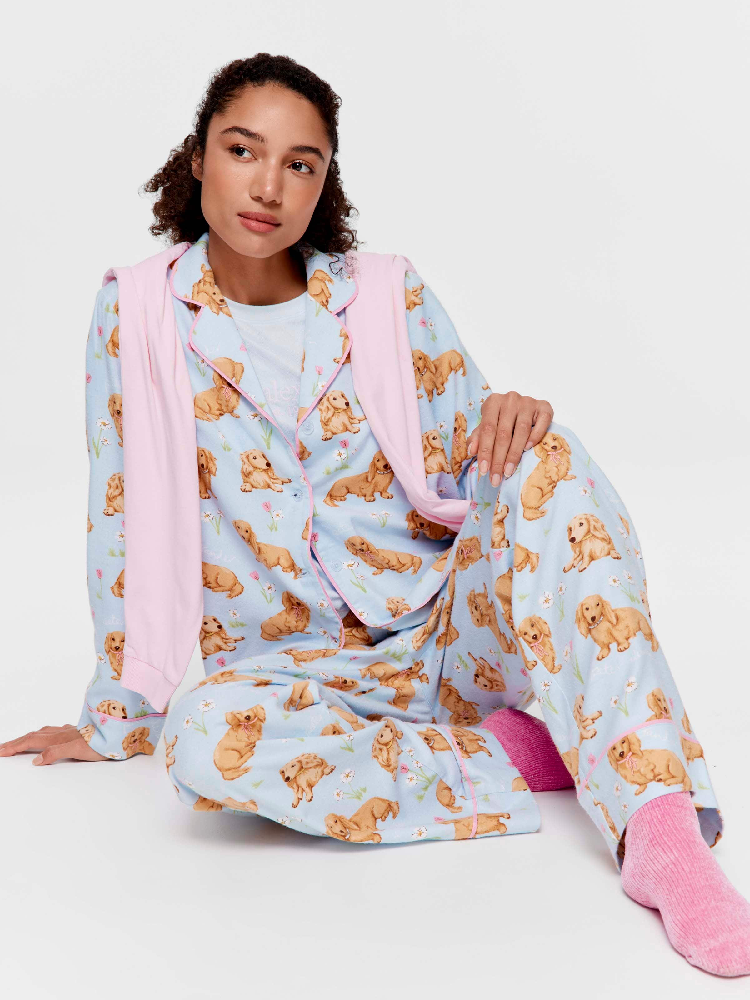 Penny Floral Bamboo Flannelette Classic Pj Set
