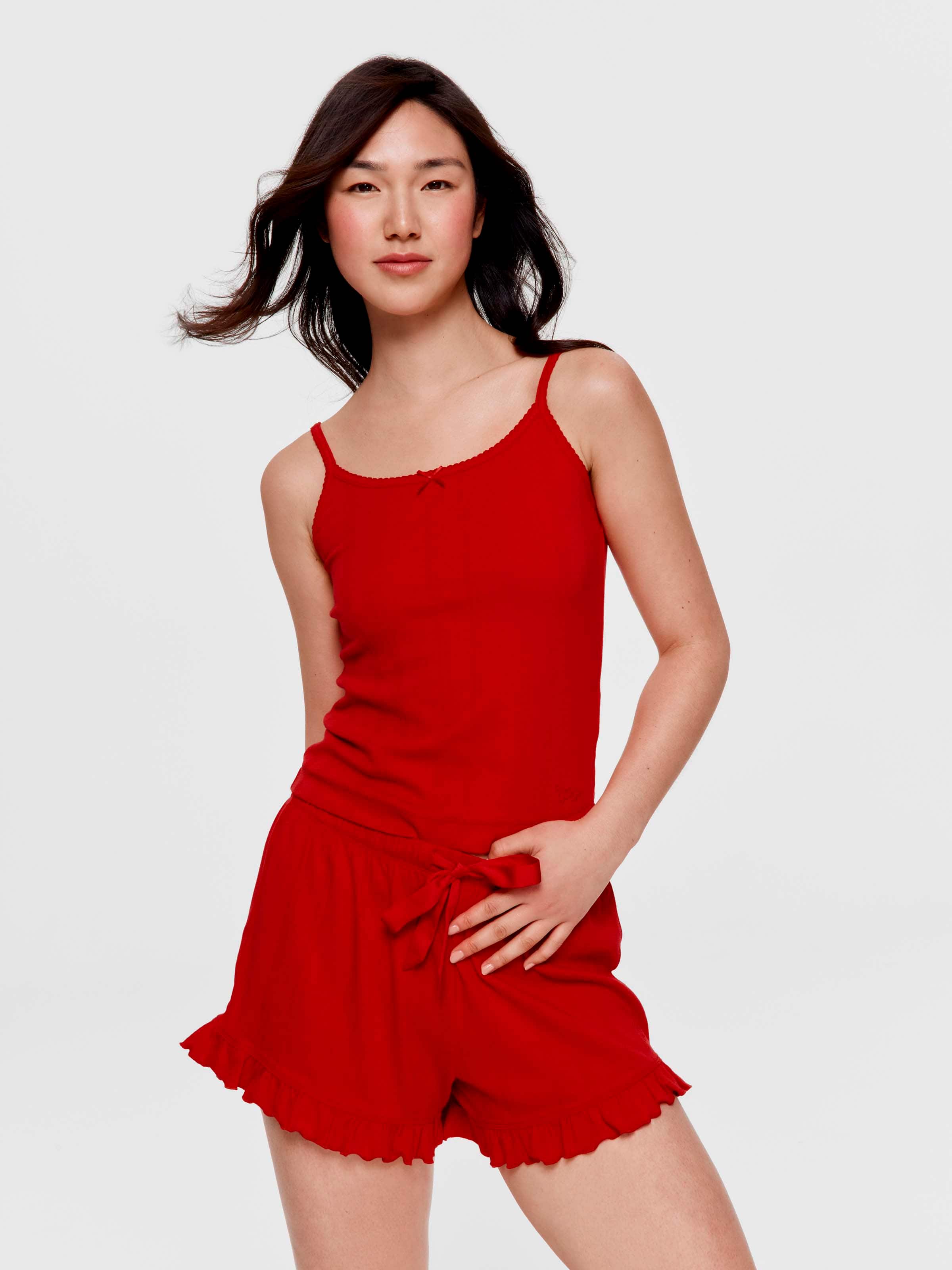 Red Logo Pointelle Cami